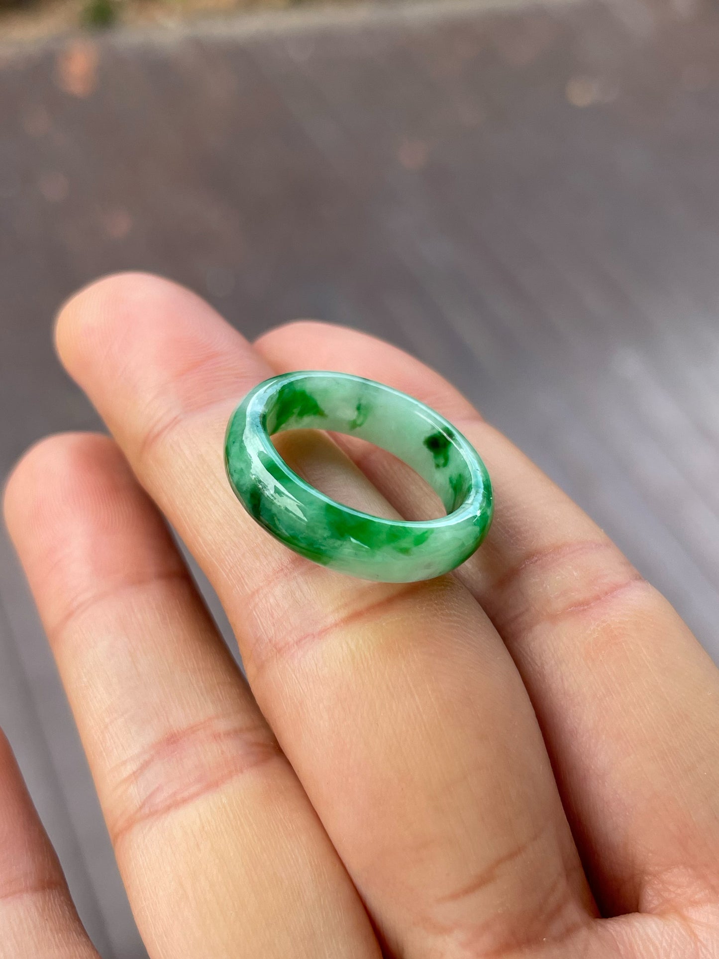 Green Jade Abacus Ring | HK 17 (NJR332)