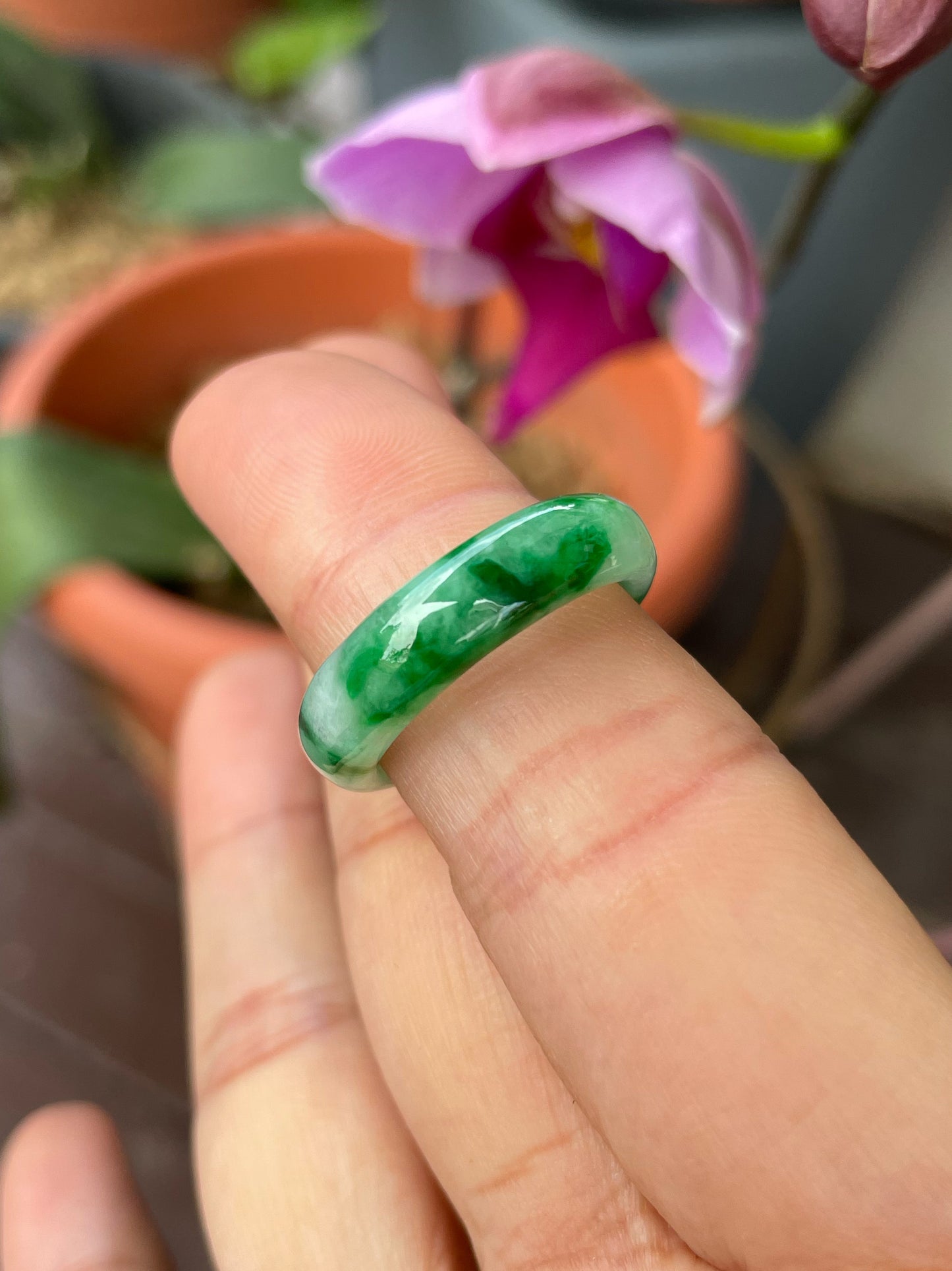 Green Jade Abacus Ring | HK 17 (NJR332)