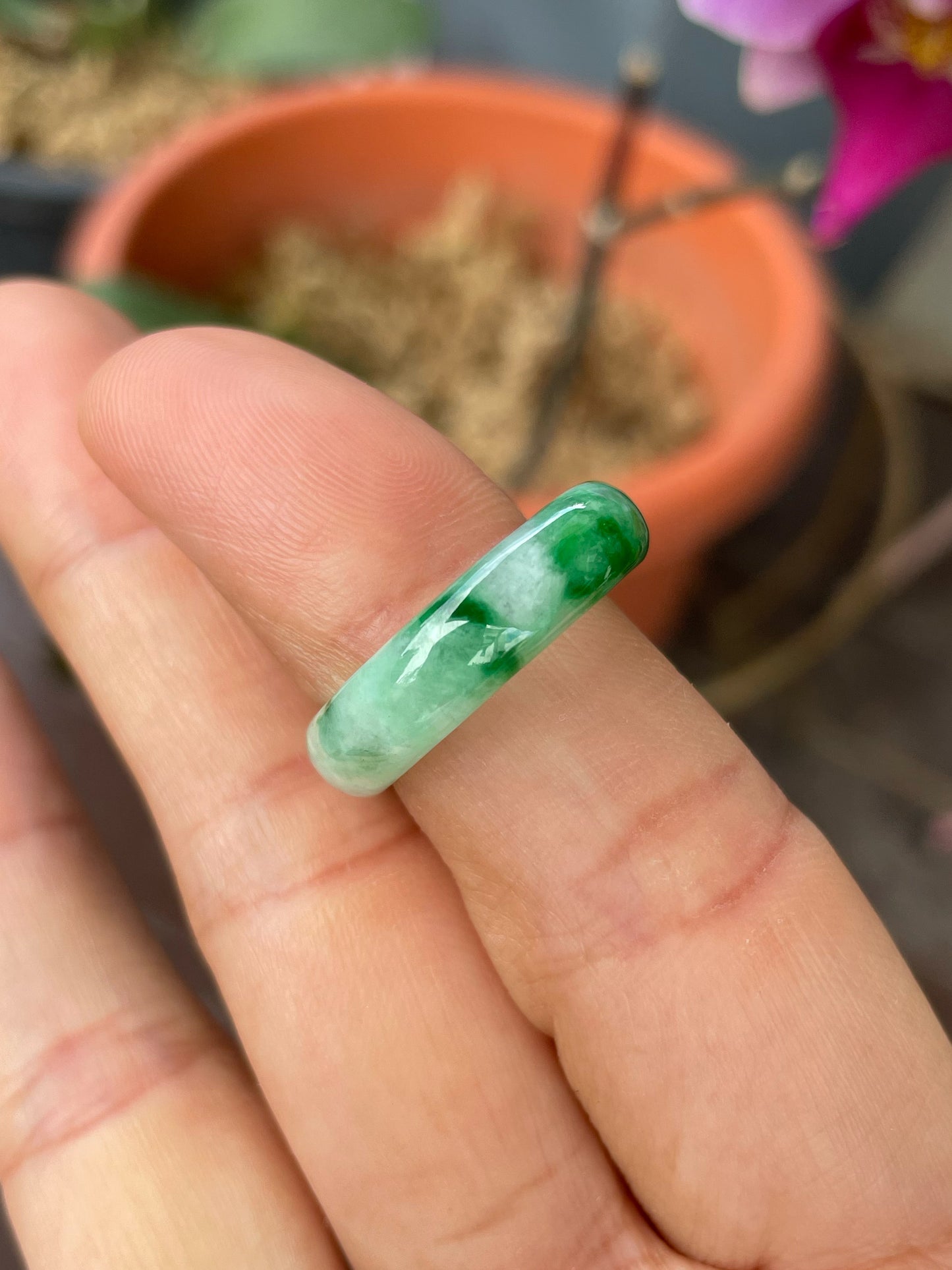 Green Jade Abacus Ring | HK 17 (NJR332)