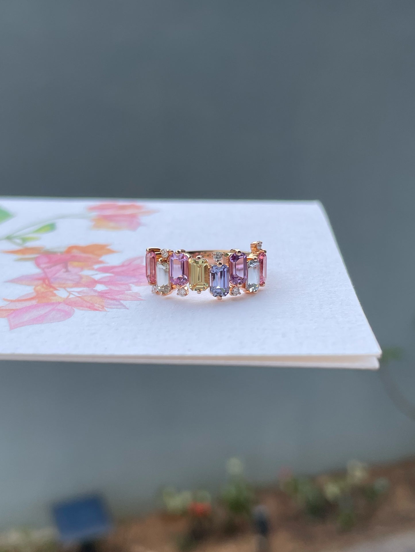 Unheated Fancy Sapphires Ring - 2.62CT (NJR333)