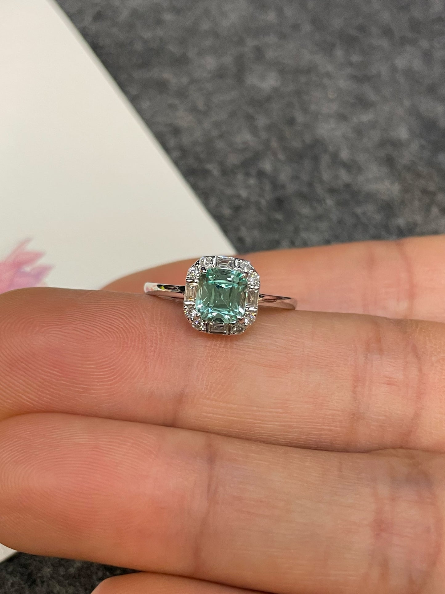 Seafoam Tourmaline Ring - 1.08CT (NJR356)