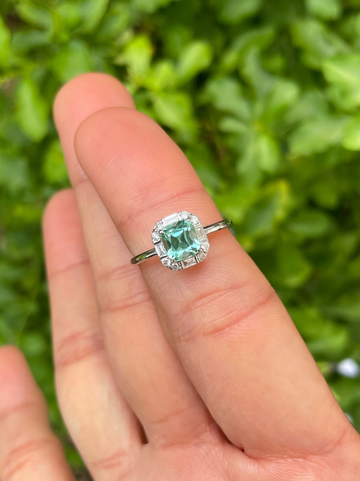 Seafoam Tourmaline Ring - 1.08CT (NJR356)