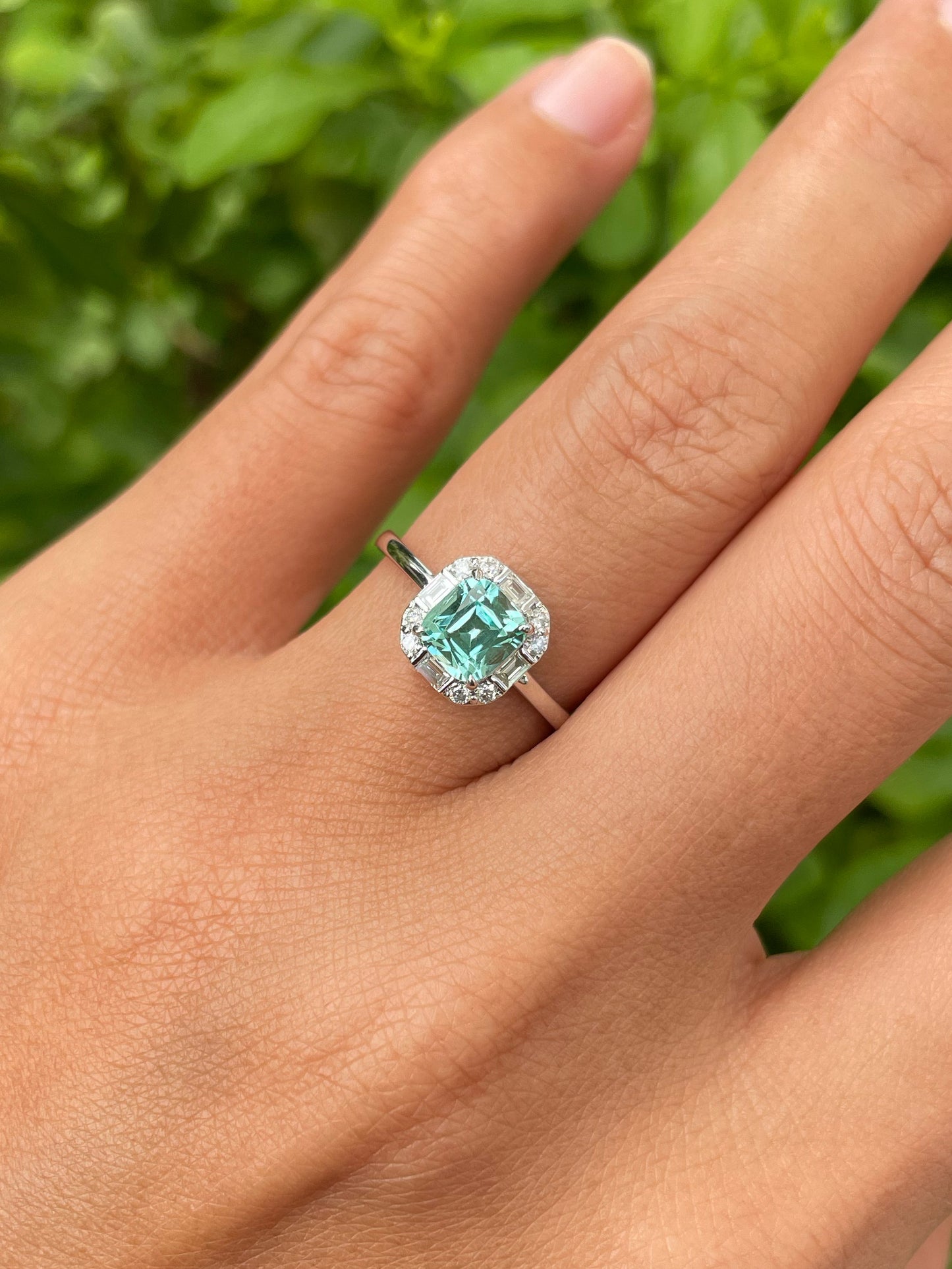 Seafoam Tourmaline Ring - 1.08CT (NJR356)