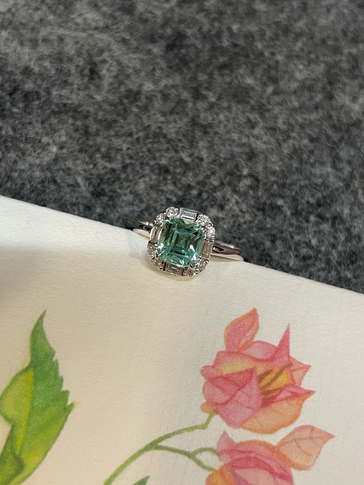 Seafoam Tourmaline Ring - 1.08CT (NJR356)