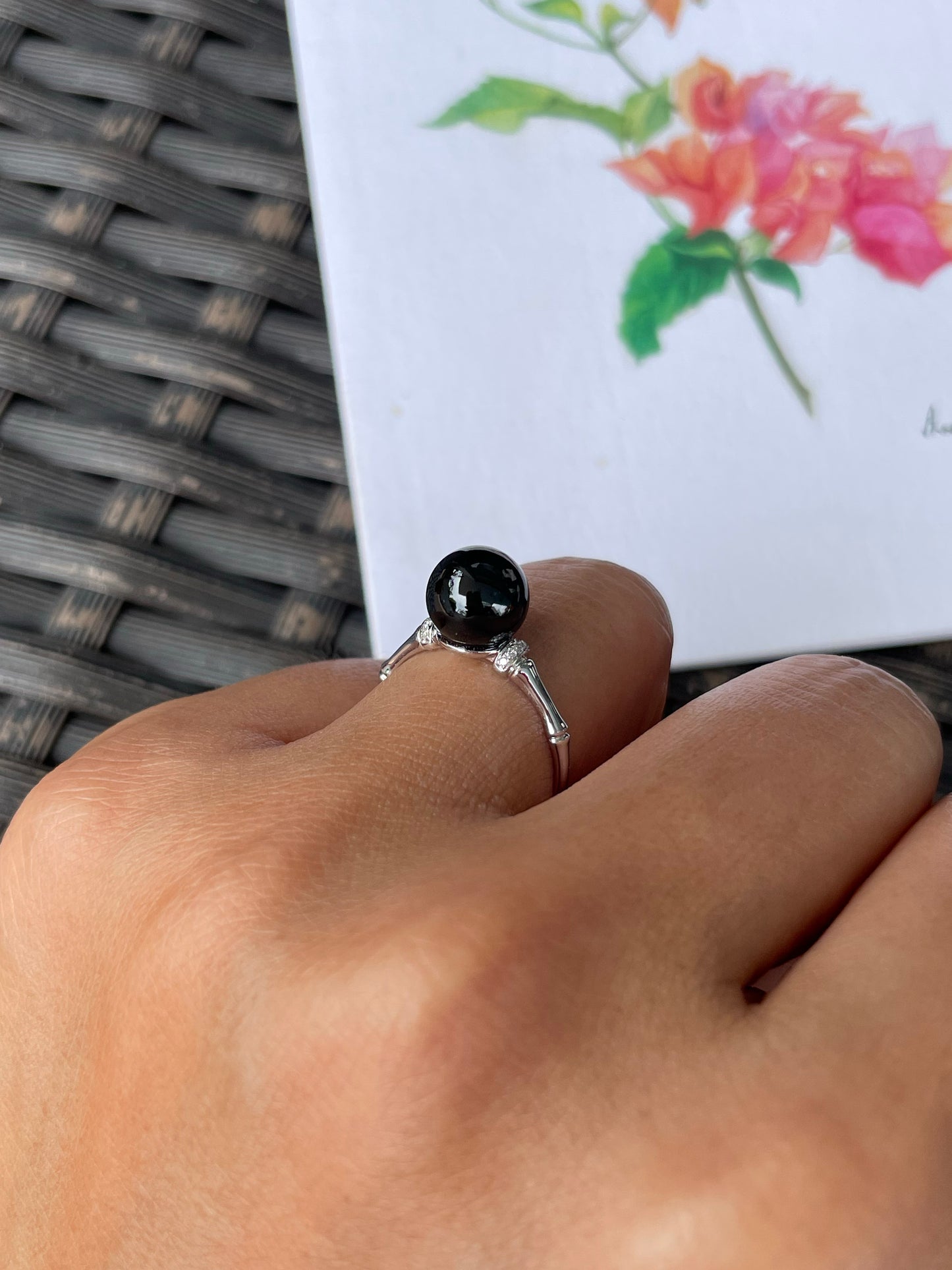 Omphacite Jade Set - Ring & Earrings (NJS017)