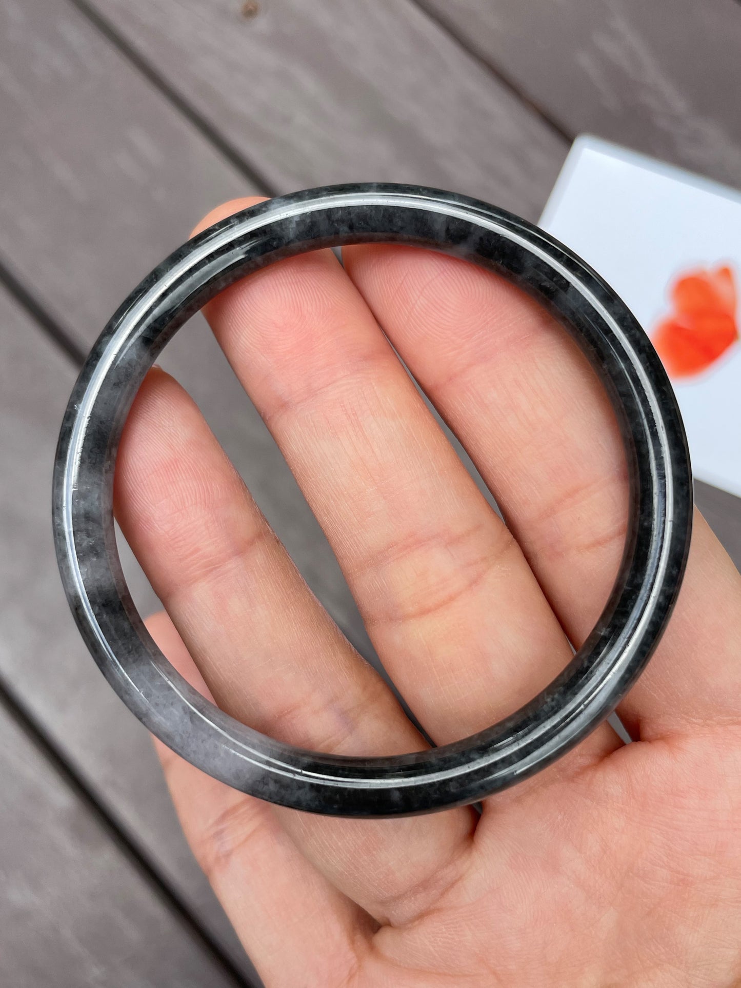 Black Jade Bangle | 55mm (NJBA024)