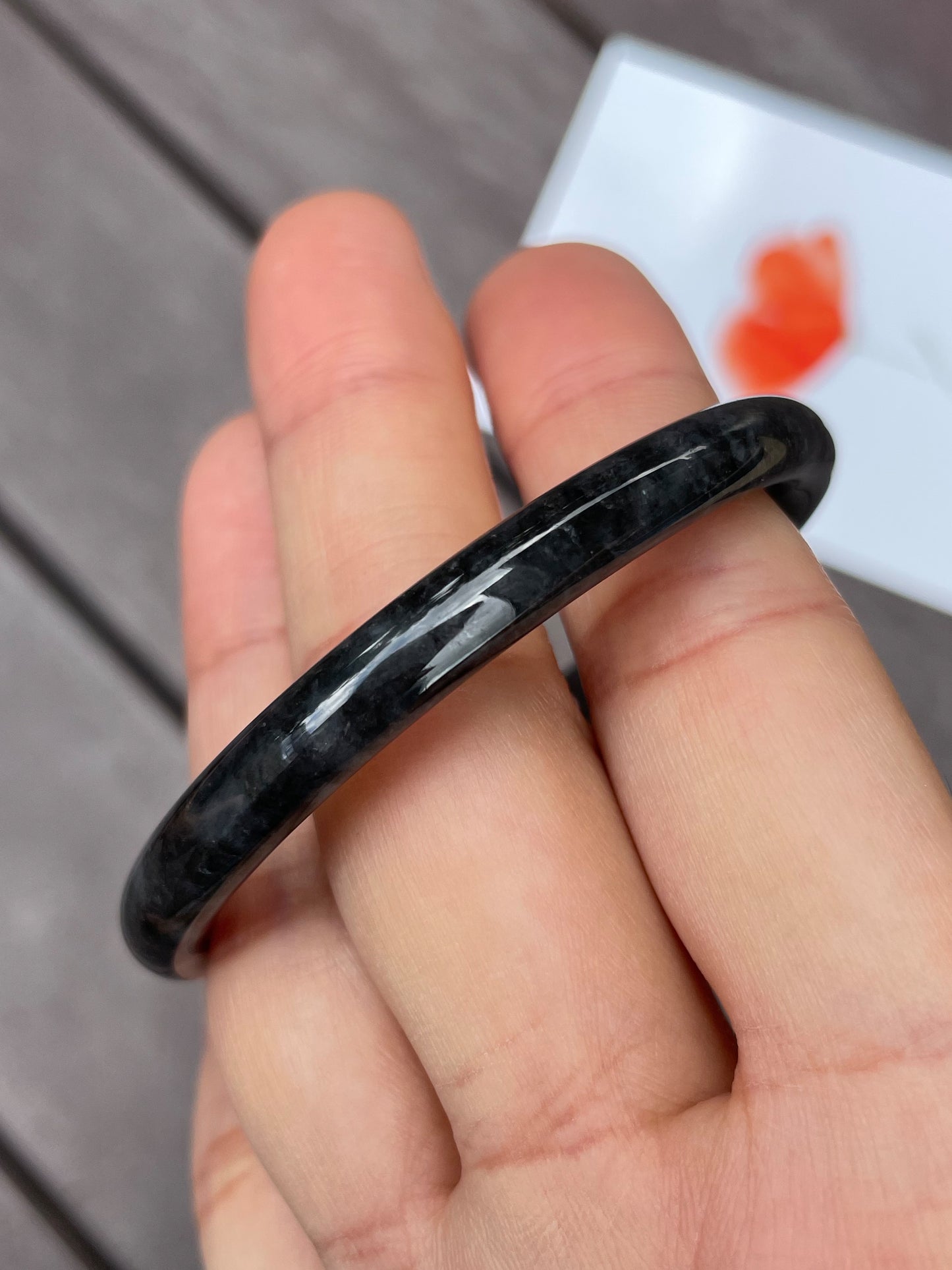 Black Jade Bangle | 55mm (NJBA024)