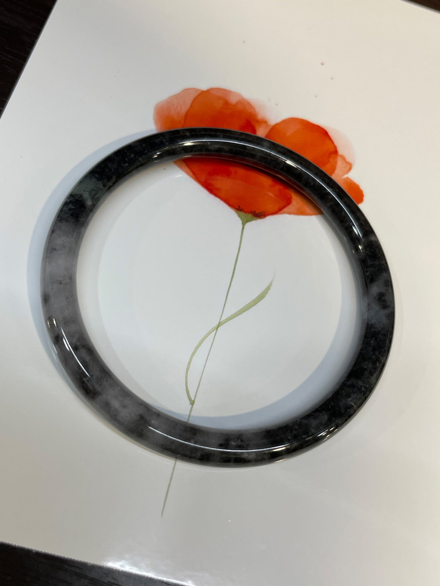 Black Jade Bangle | 55mm (NJBA024)