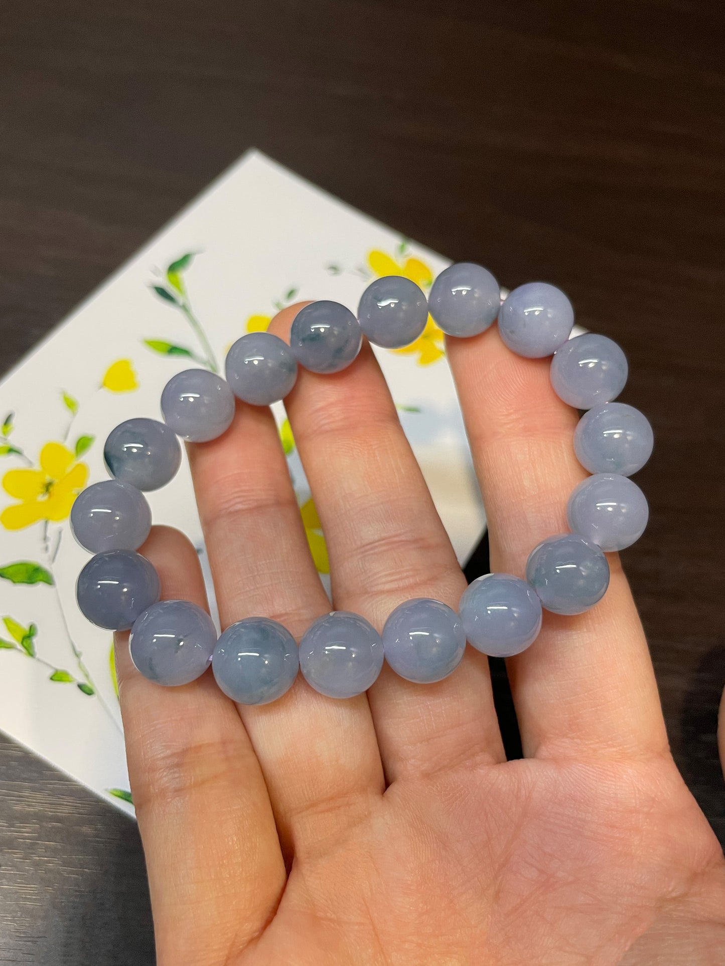 Lavender Jade Bracelet - Round Beads (NJBA046)
