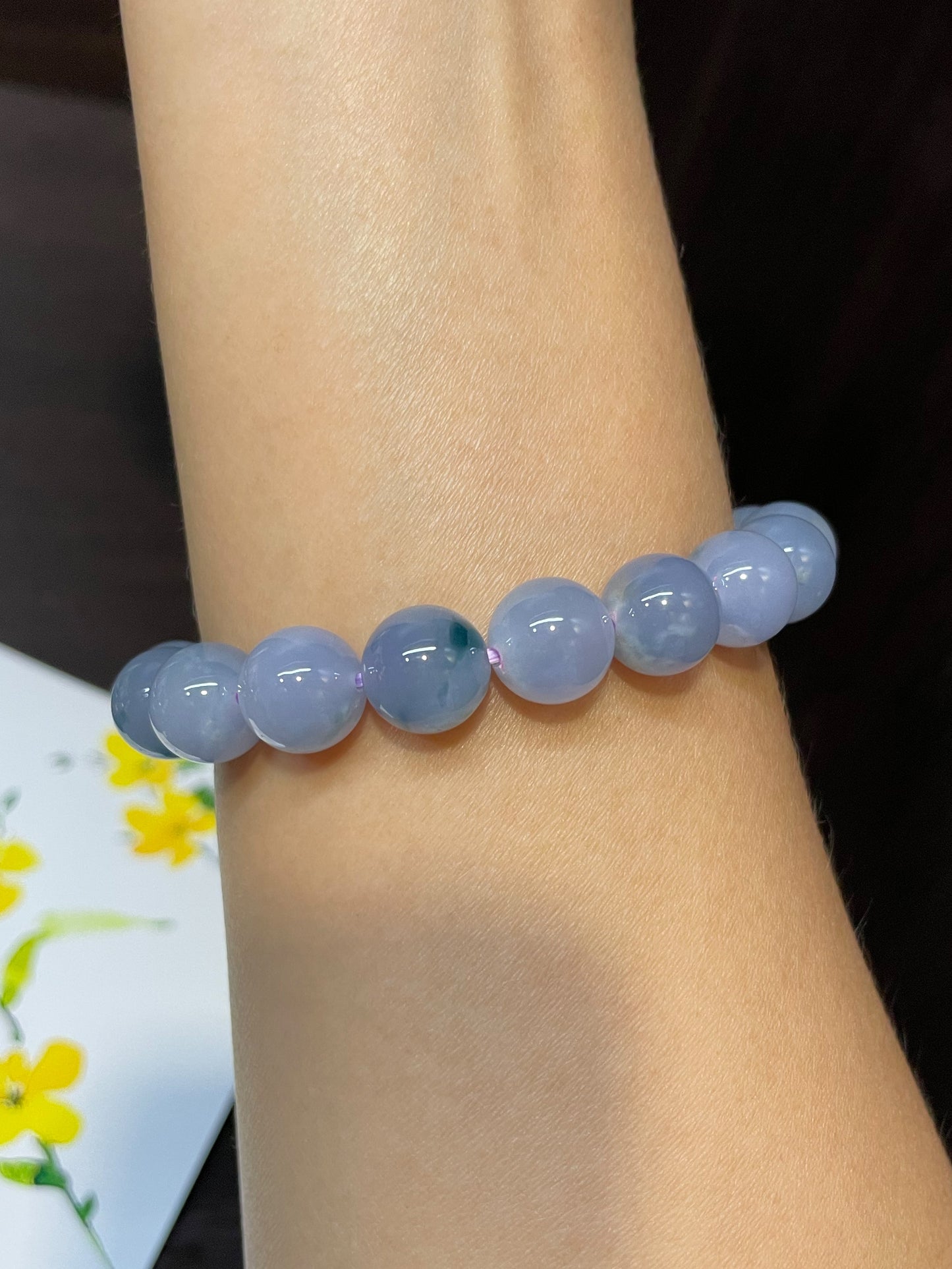 Lavender Jade Bracelet - Round Beads (NJBA046)