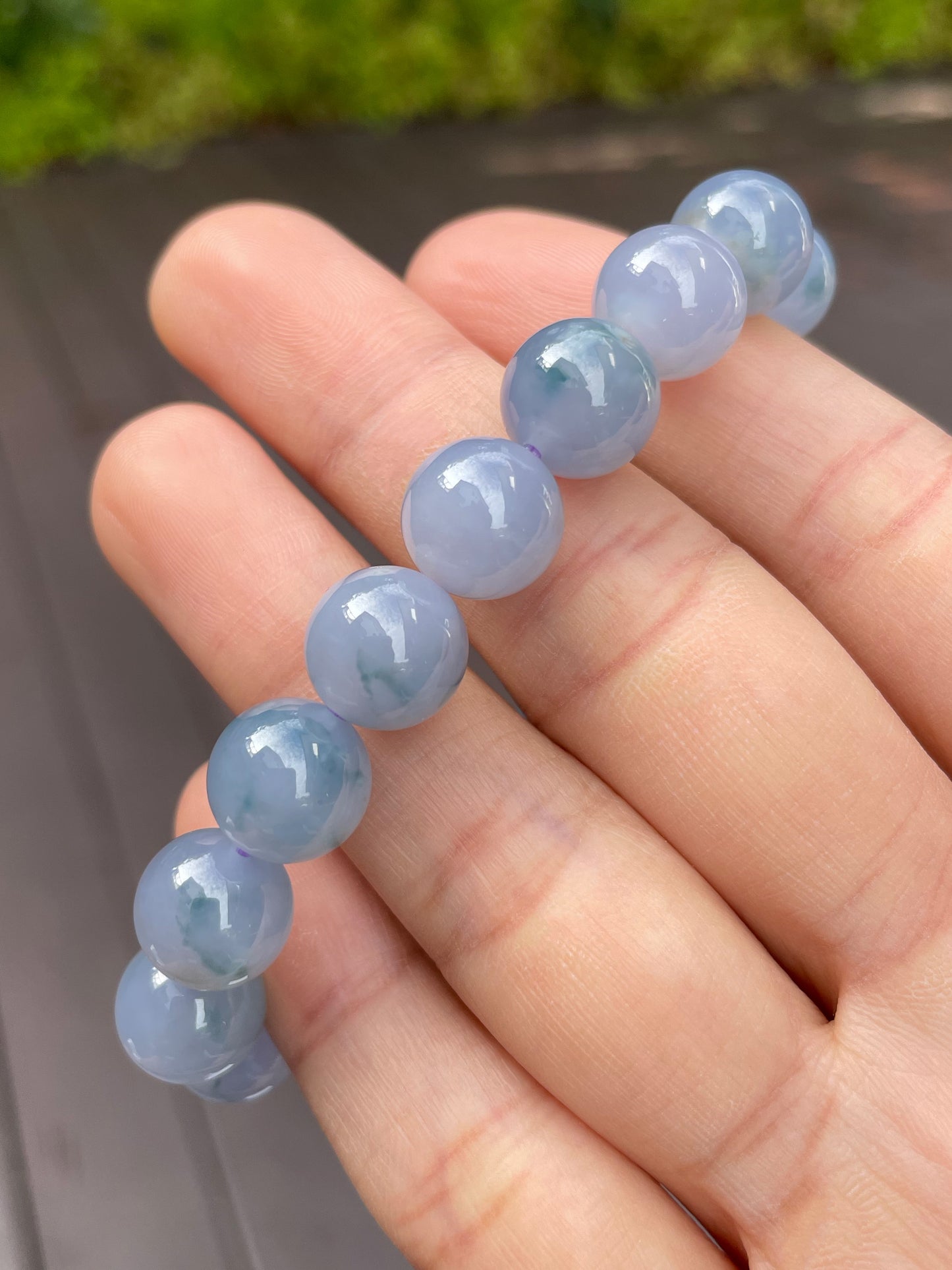 Lavender Jade Bracelet - Round Beads (NJBA046)