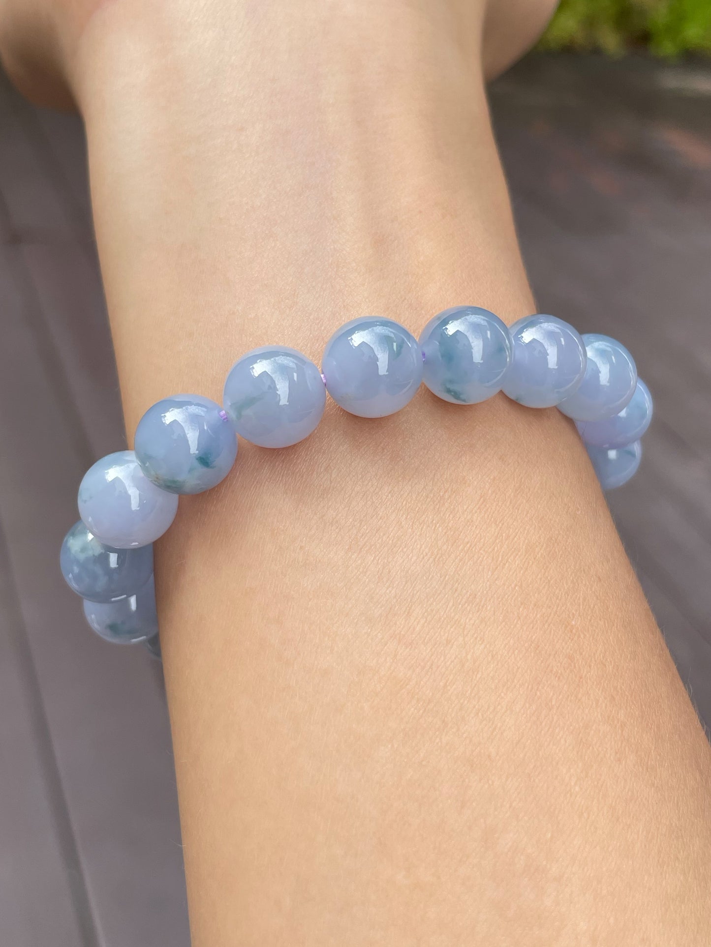 Lavender Jade Bracelet - Round Beads (NJBA046)