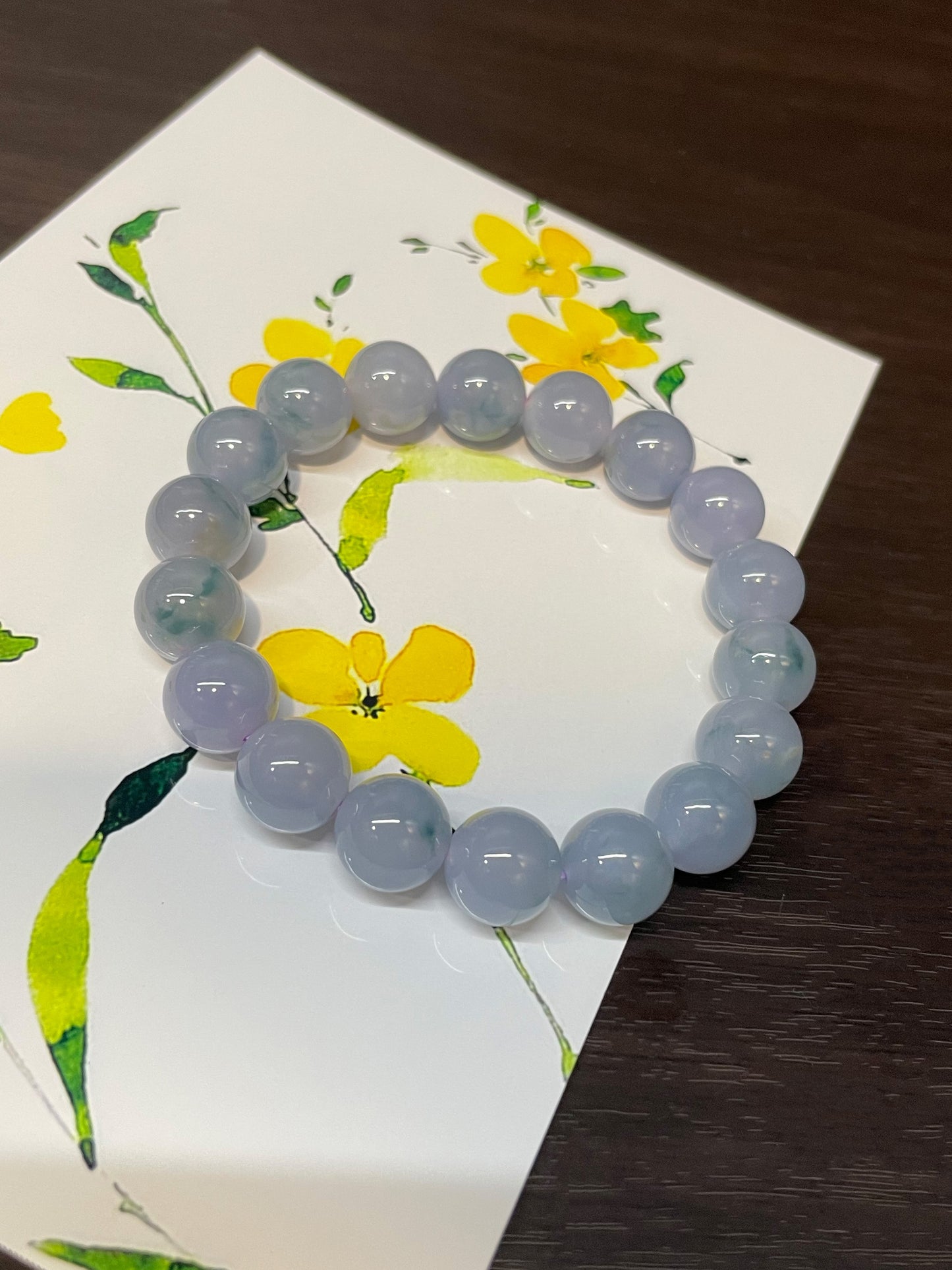Lavender Jade Bracelet - Round Beads (NJBA046)