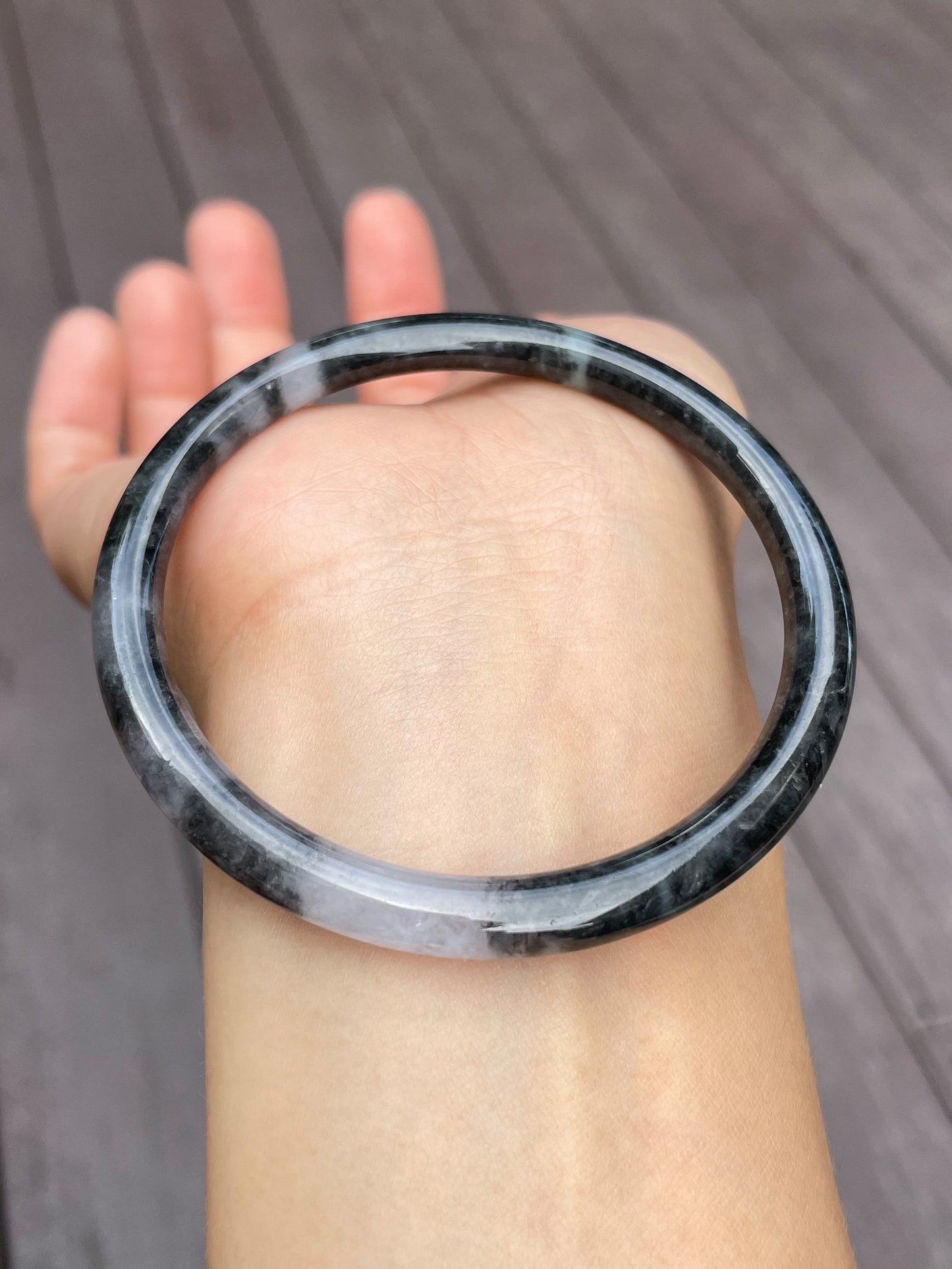 Black Jade Bangle | 58mm (NJBA049)