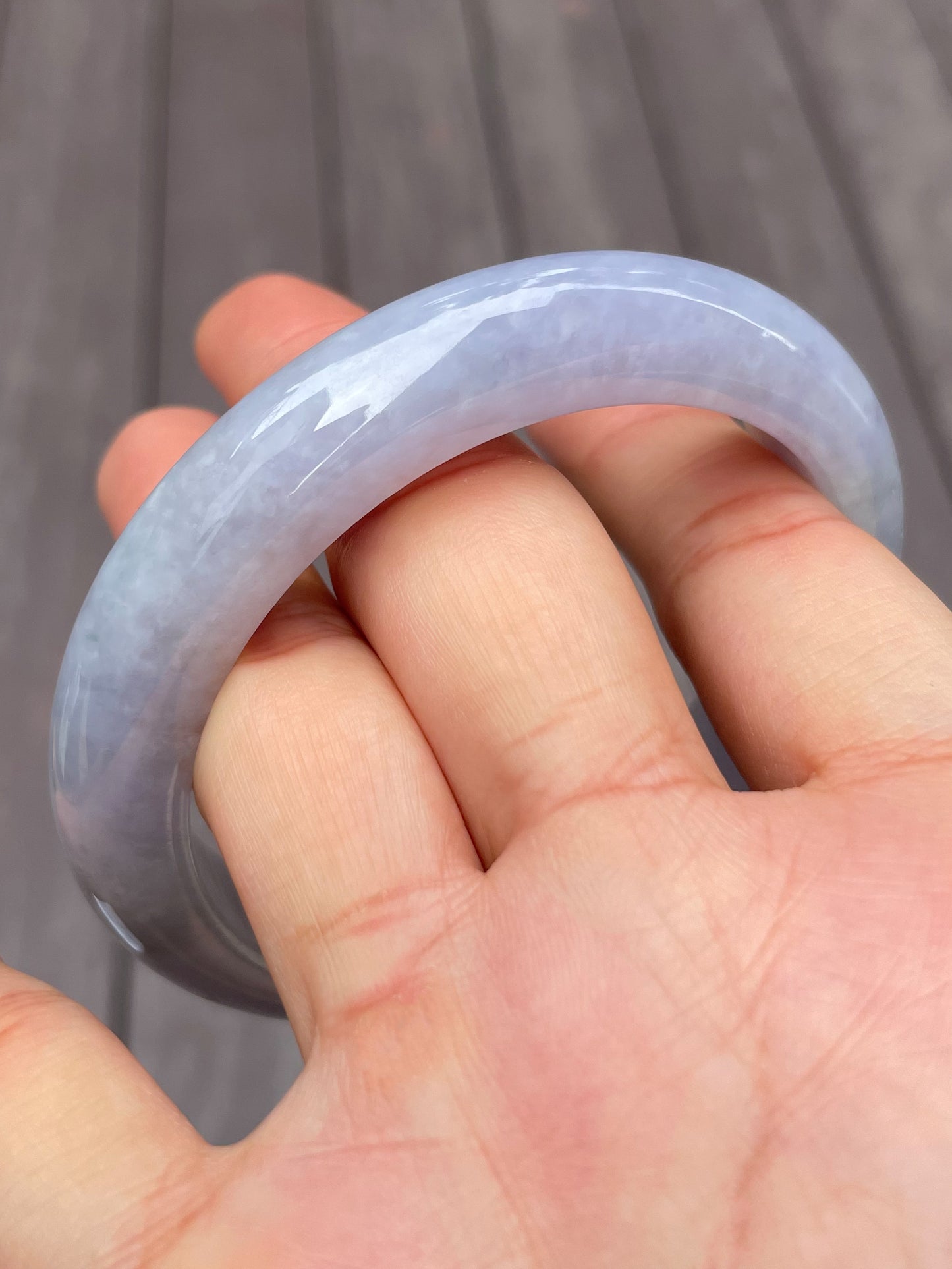 Light Lavender Jadeite Bangle | 62mm (NJBA057)