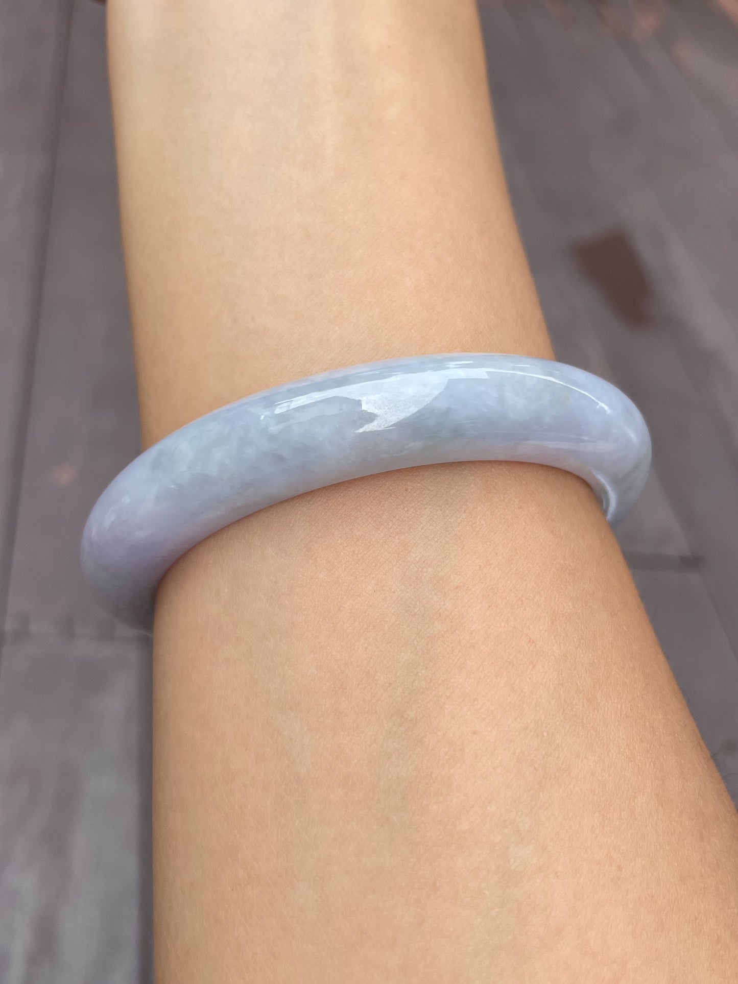 Light Lavender Jadeite Bangle | 62mm (NJBA057)