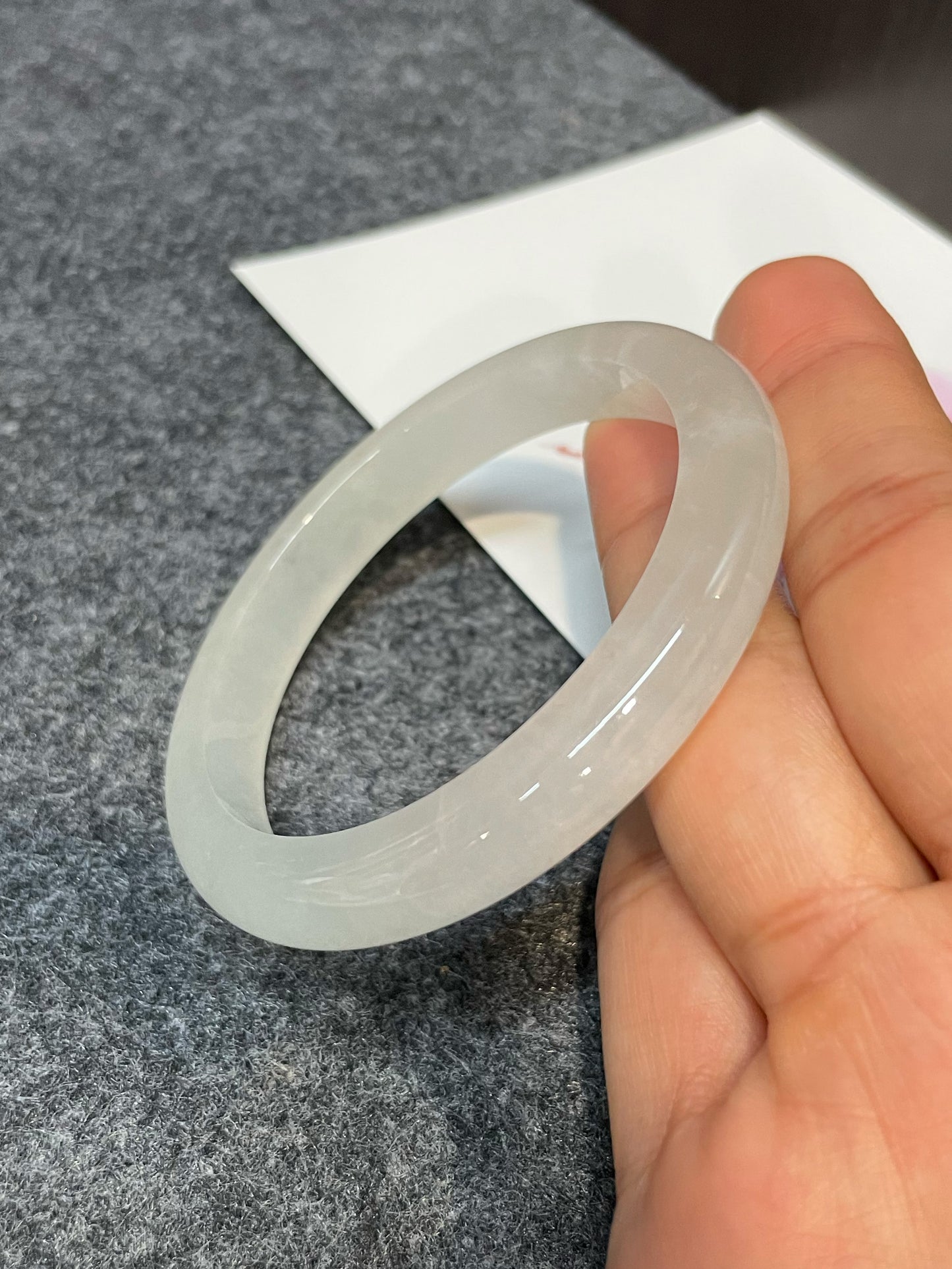 Icy Jadeite Bangle | 55mm (NJBA066)