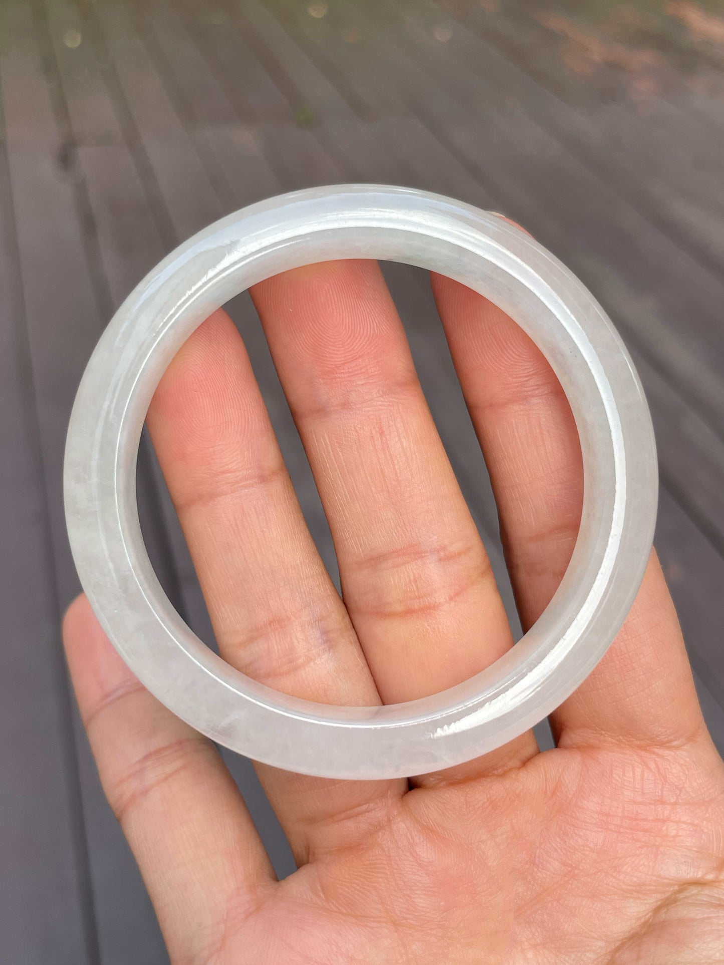 Icy Jadeite Bangle | 55mm (NJBA066)