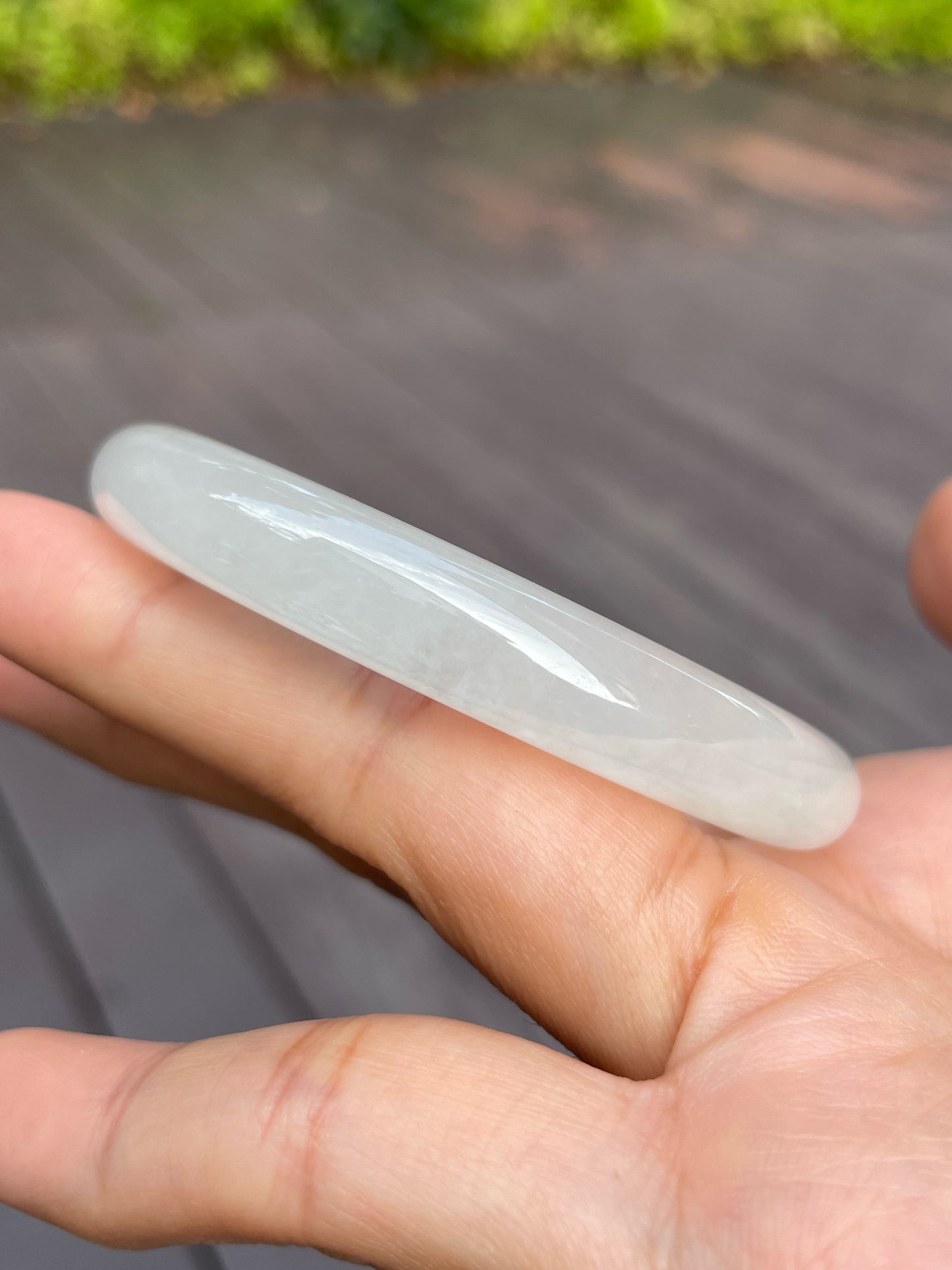 Icy Jadeite Bangle | 55mm (NJBA066)