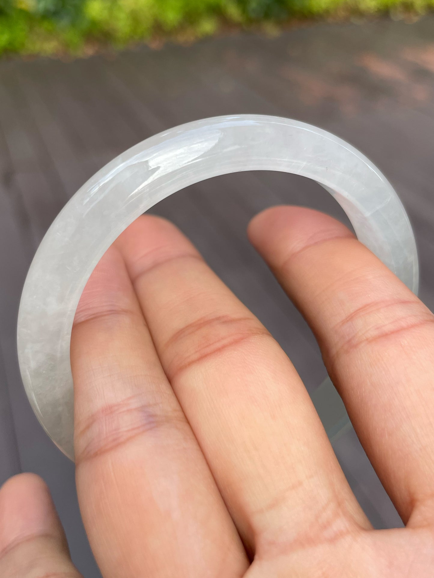 Icy Jadeite Bangle | 55mm (NJBA066)