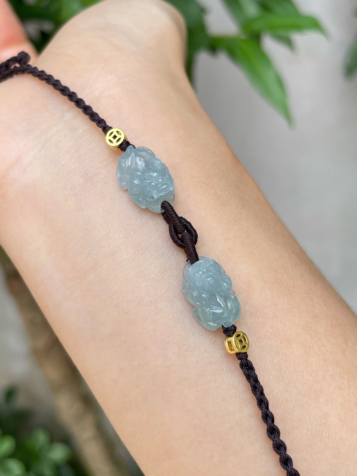Light Blue Jade Pixiu Bracelet (NJBA086)
