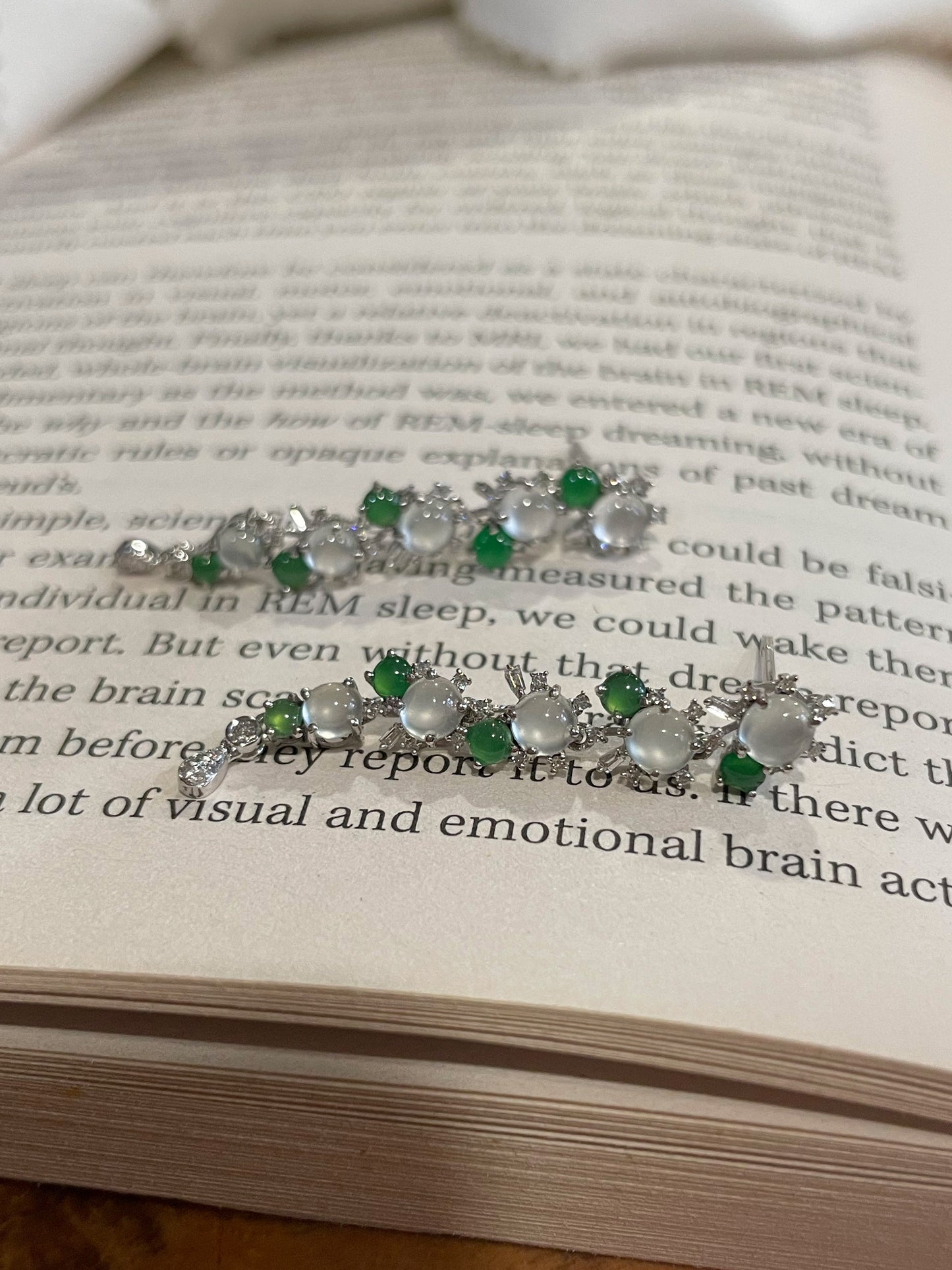 Glassy and Green Jadeite Earrings (NJE007)