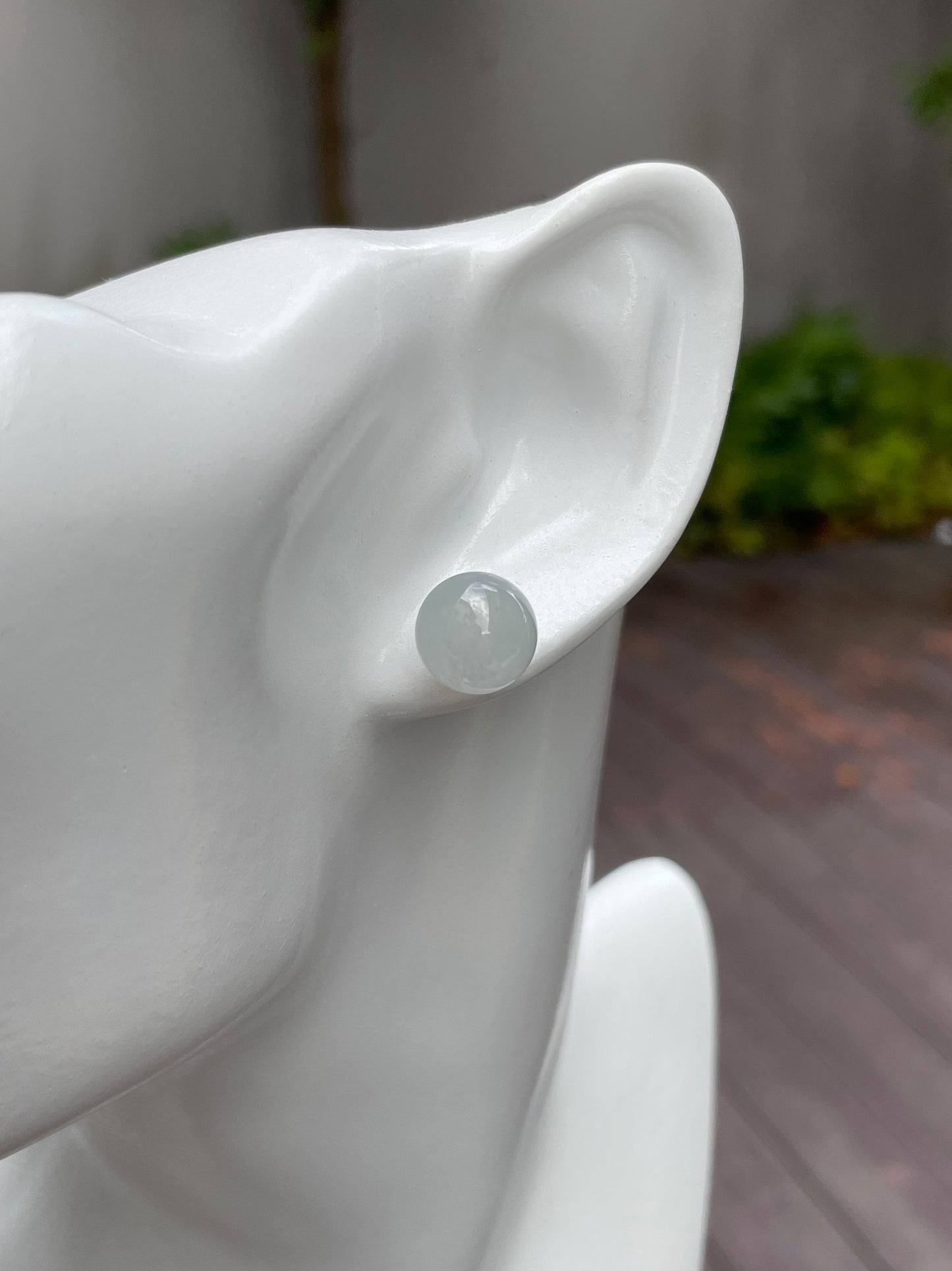 Icy Jade Ball Earrings (NJE071)