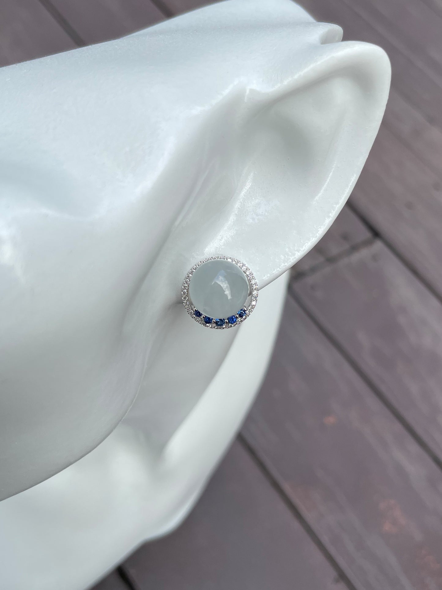 Icy Jade Ball Earrings (NJE071)