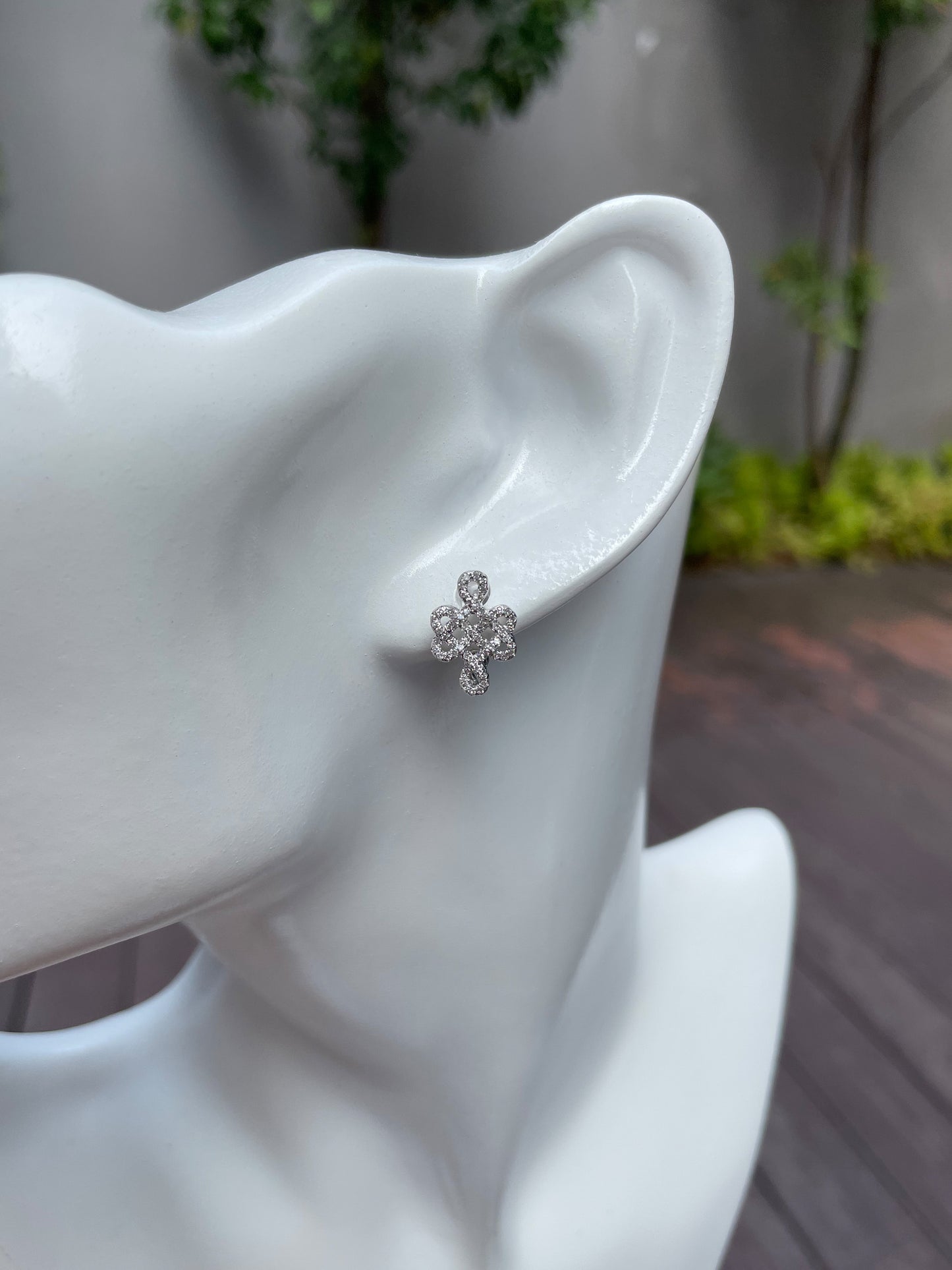Green Jadeite Earrings - Double Hoop (NJE077)