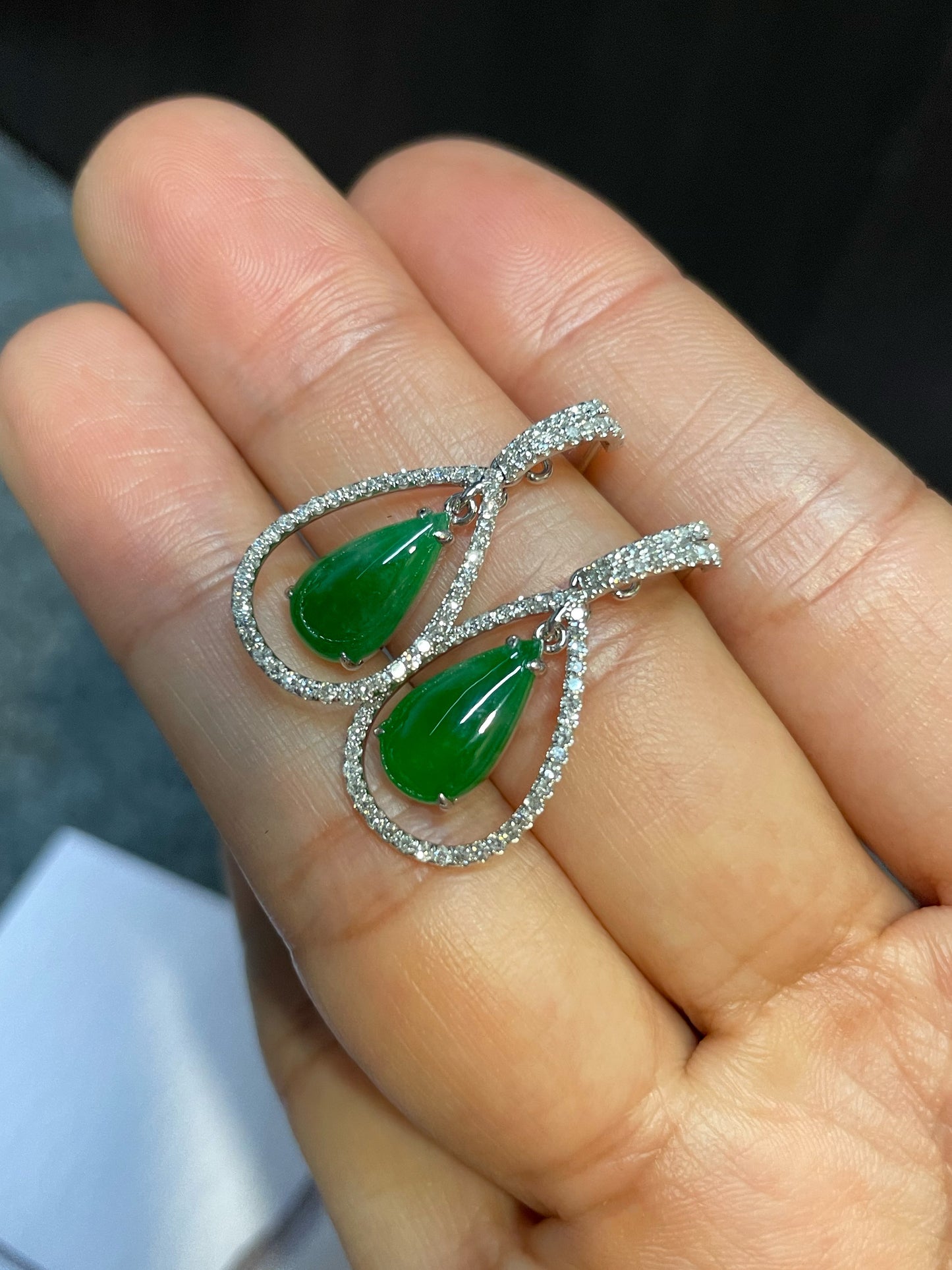 Green Jade Earrings / Pendant (NJE086)