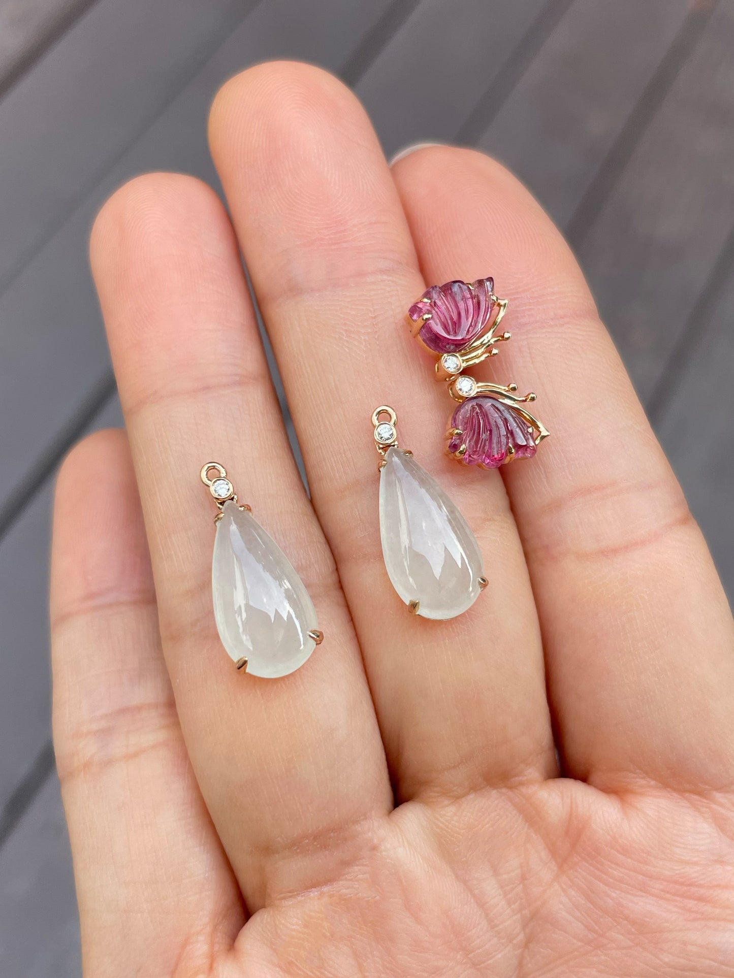 Icy Jade Teardrop Earrings (NJE103)