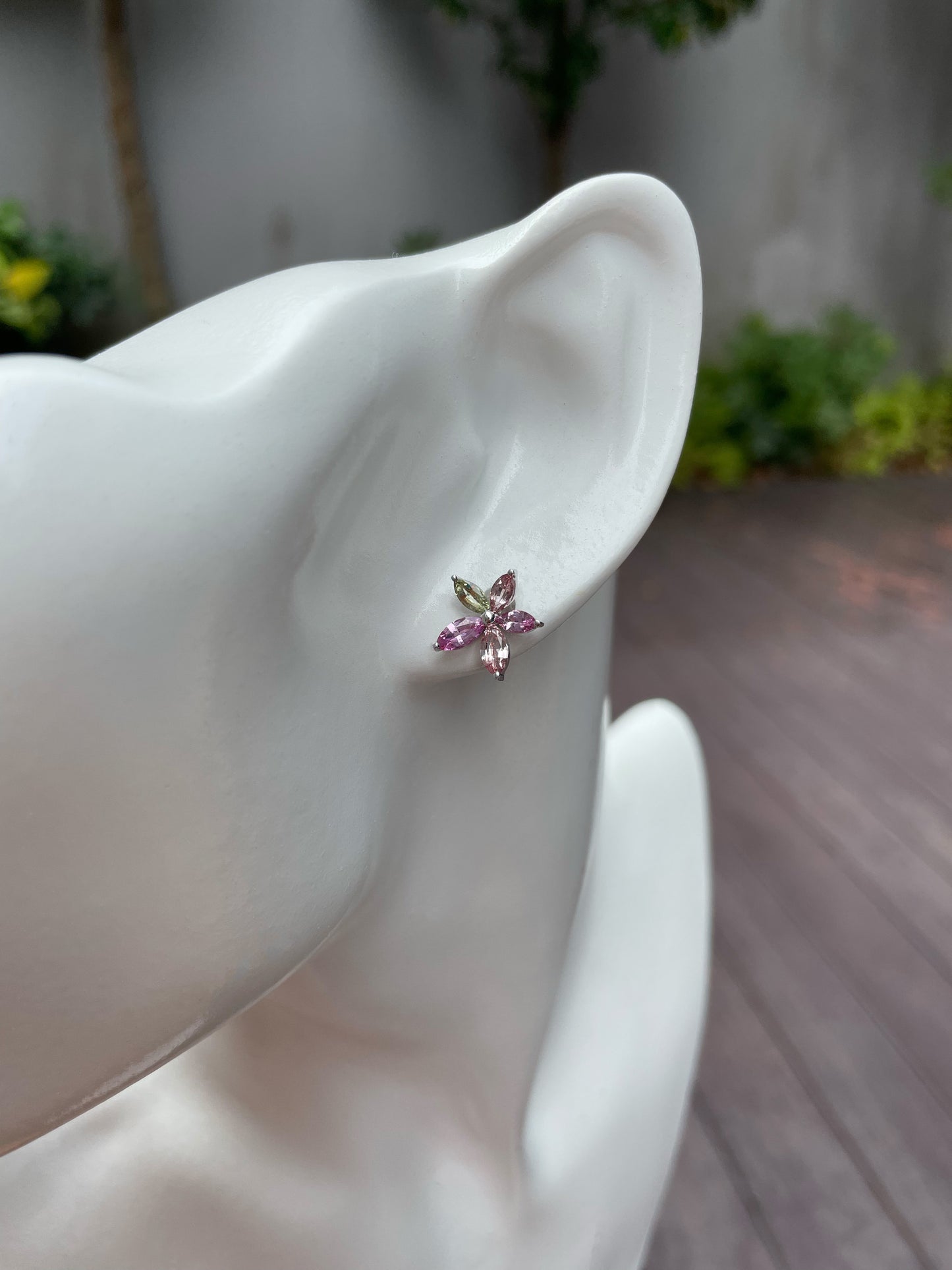 Unheated Fancy Sapphire Earrings - 2.04CT (NJE105)
