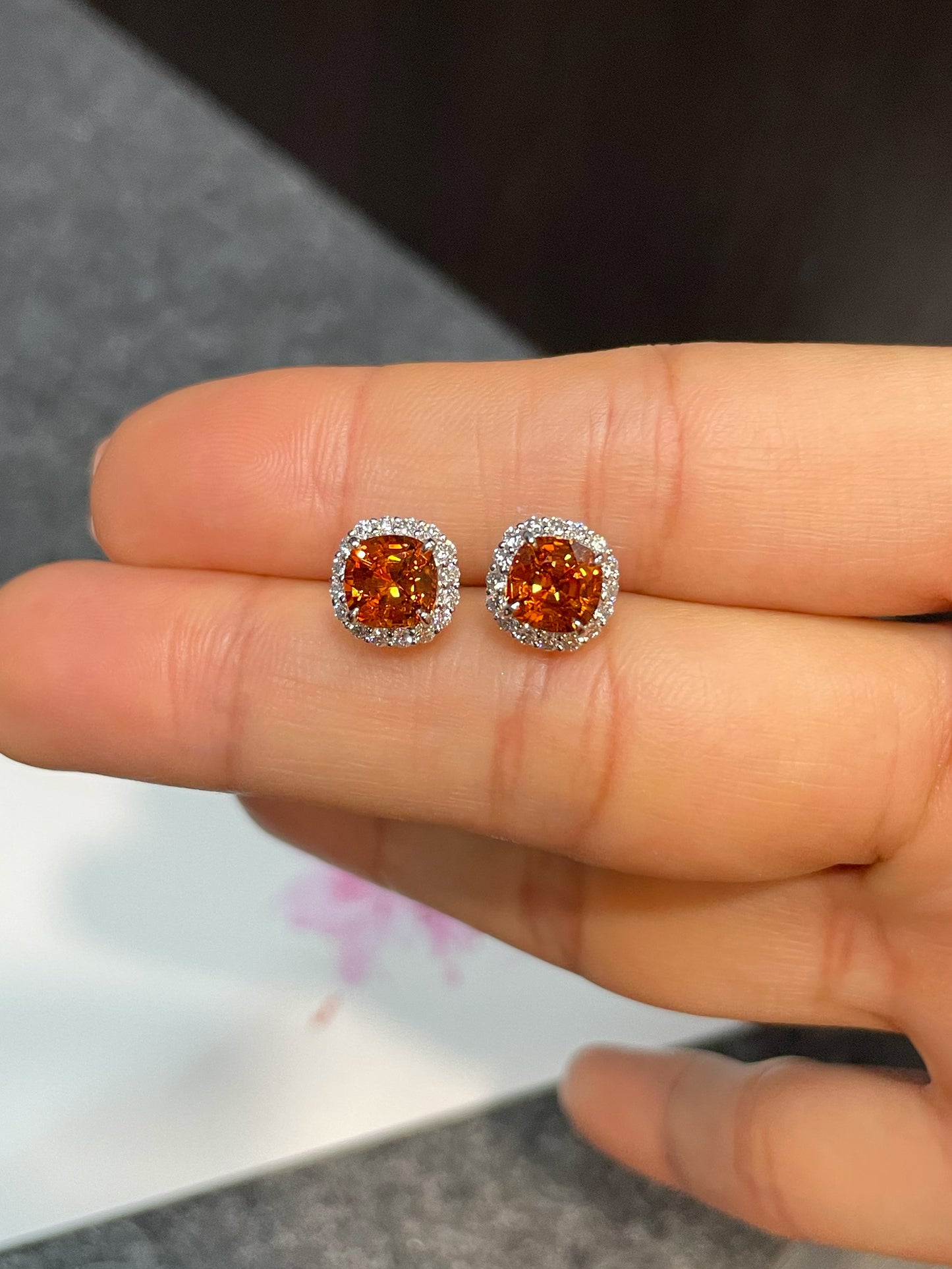 Spessartite Earrings - 3.05CT (NJE121)