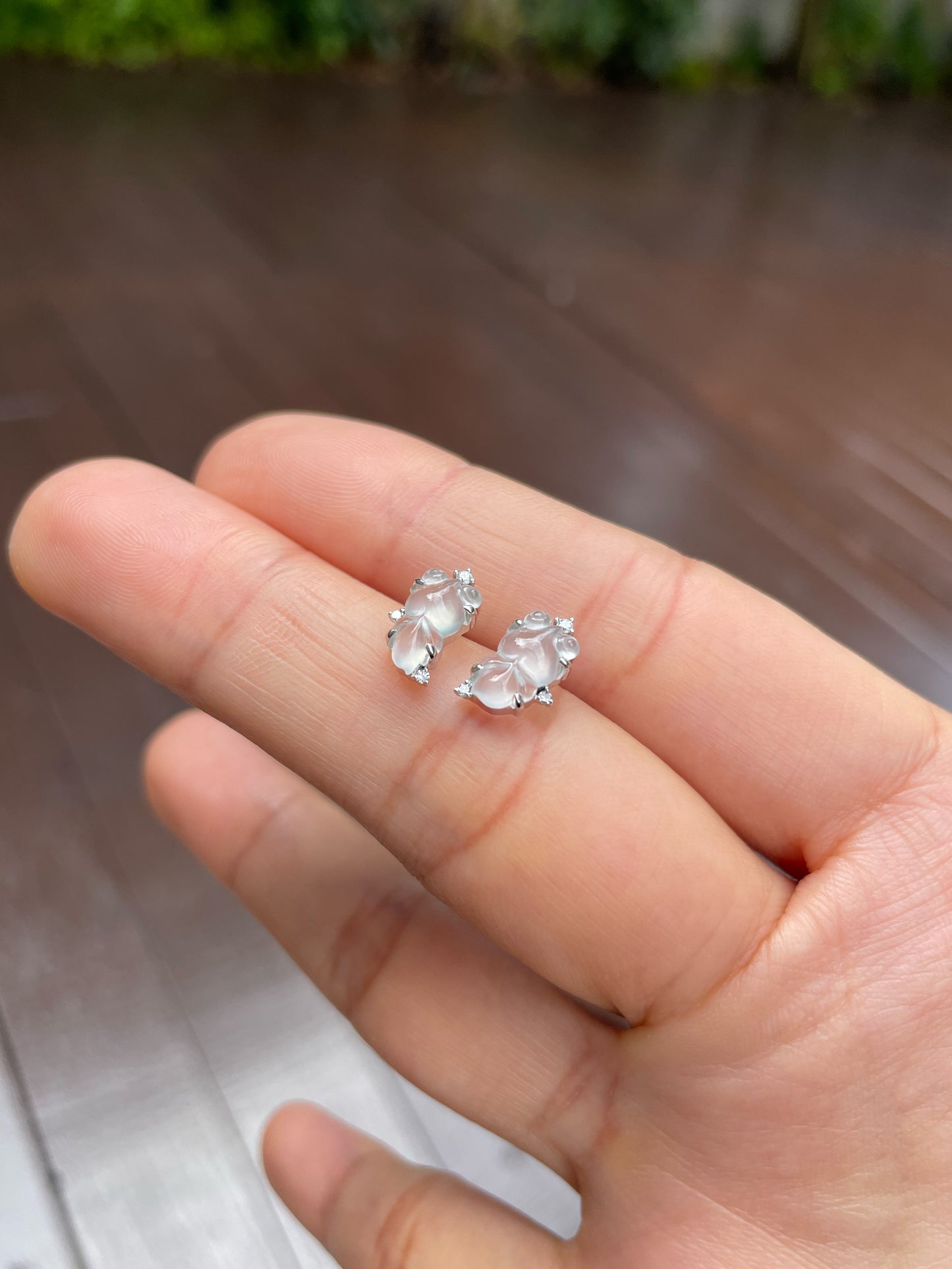 Icy Jade Earrings - Goldfish (NJE122)