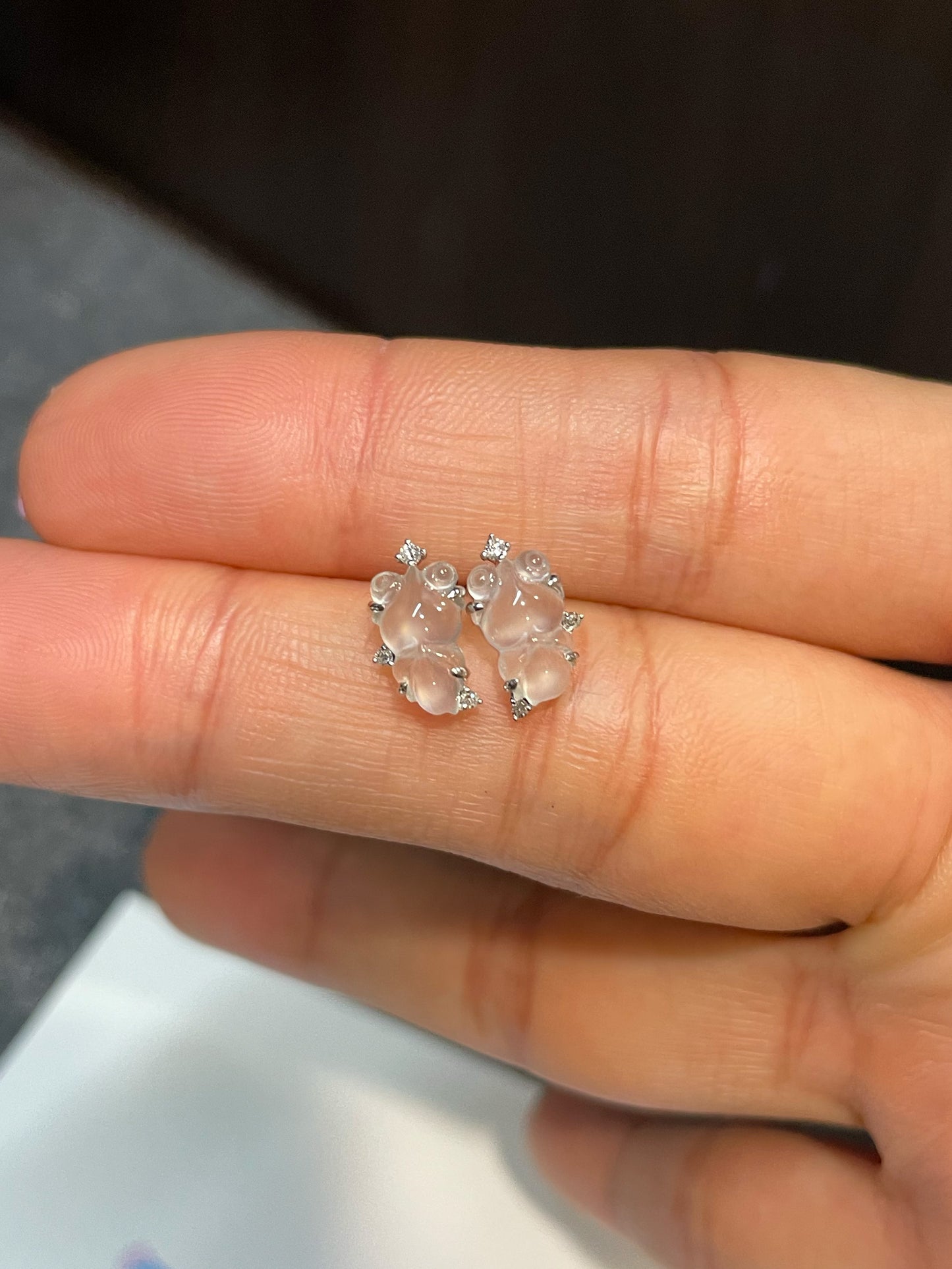 Icy Jade Earrings - Goldfish (NJE122)