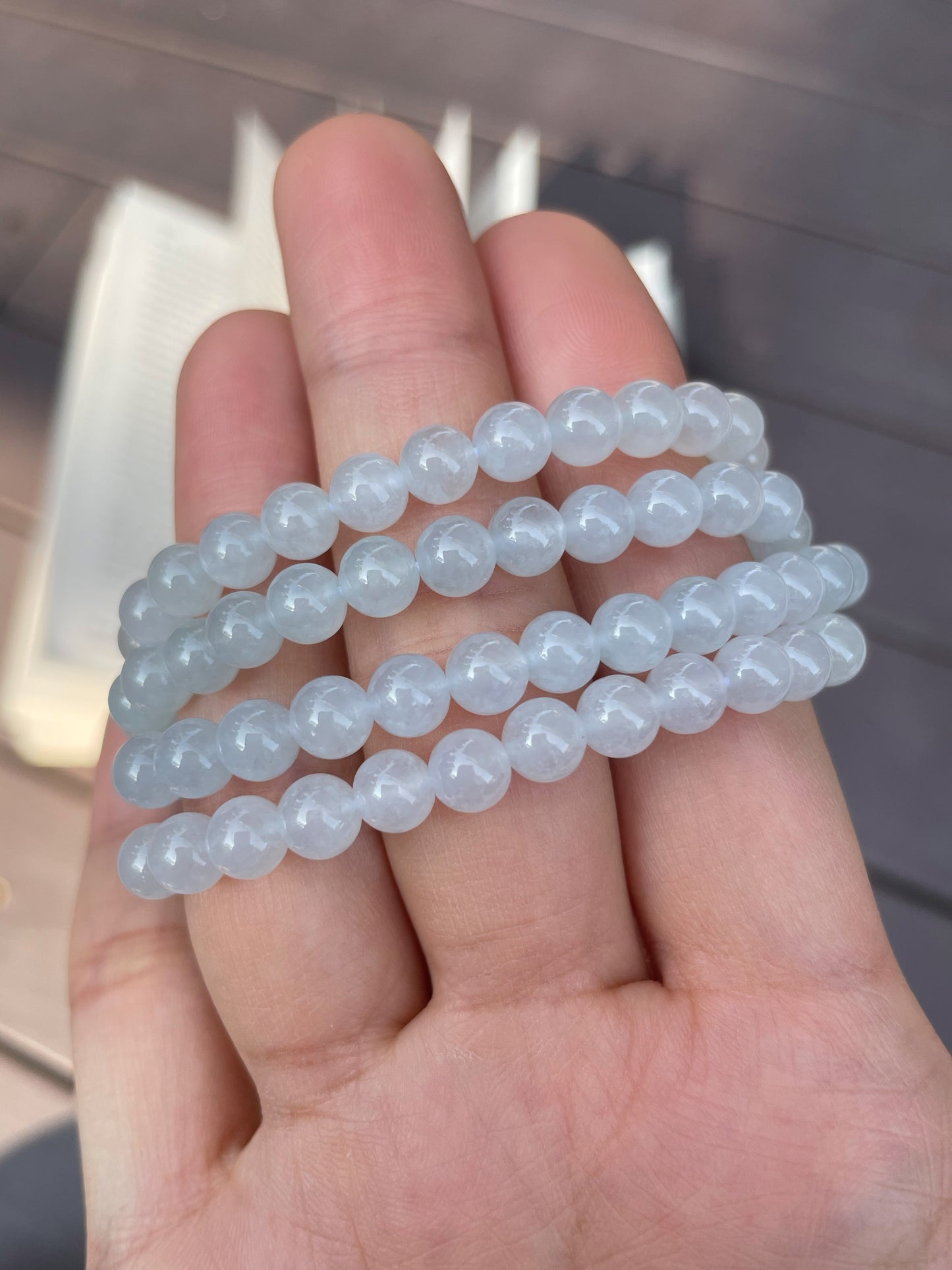 Icy Jadeite Beads Necklace (NJN001)