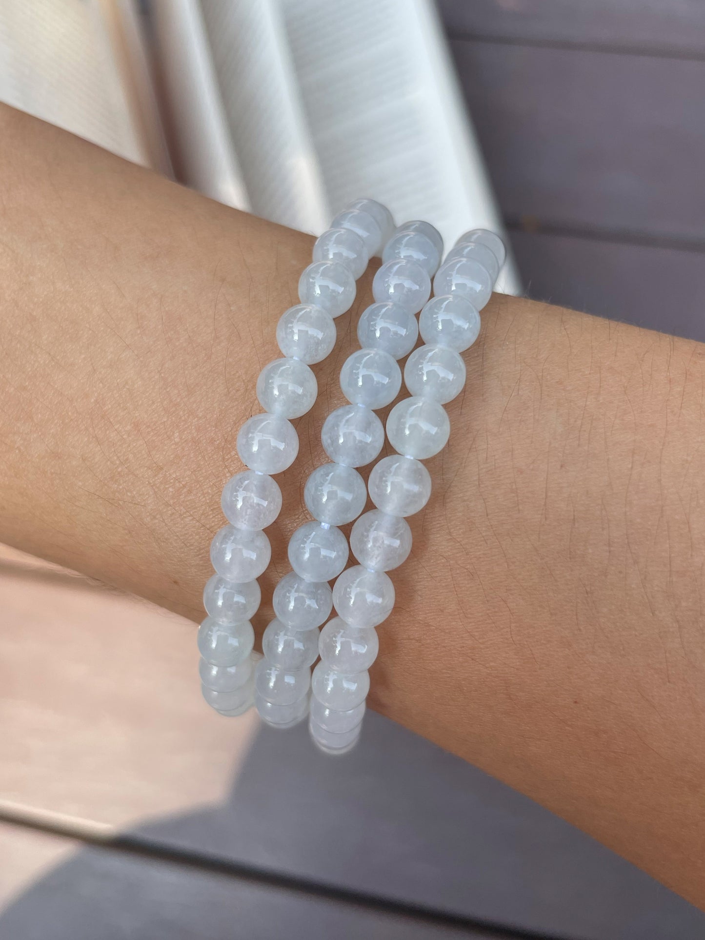 Icy Jadeite Beads Necklace (NJN001)