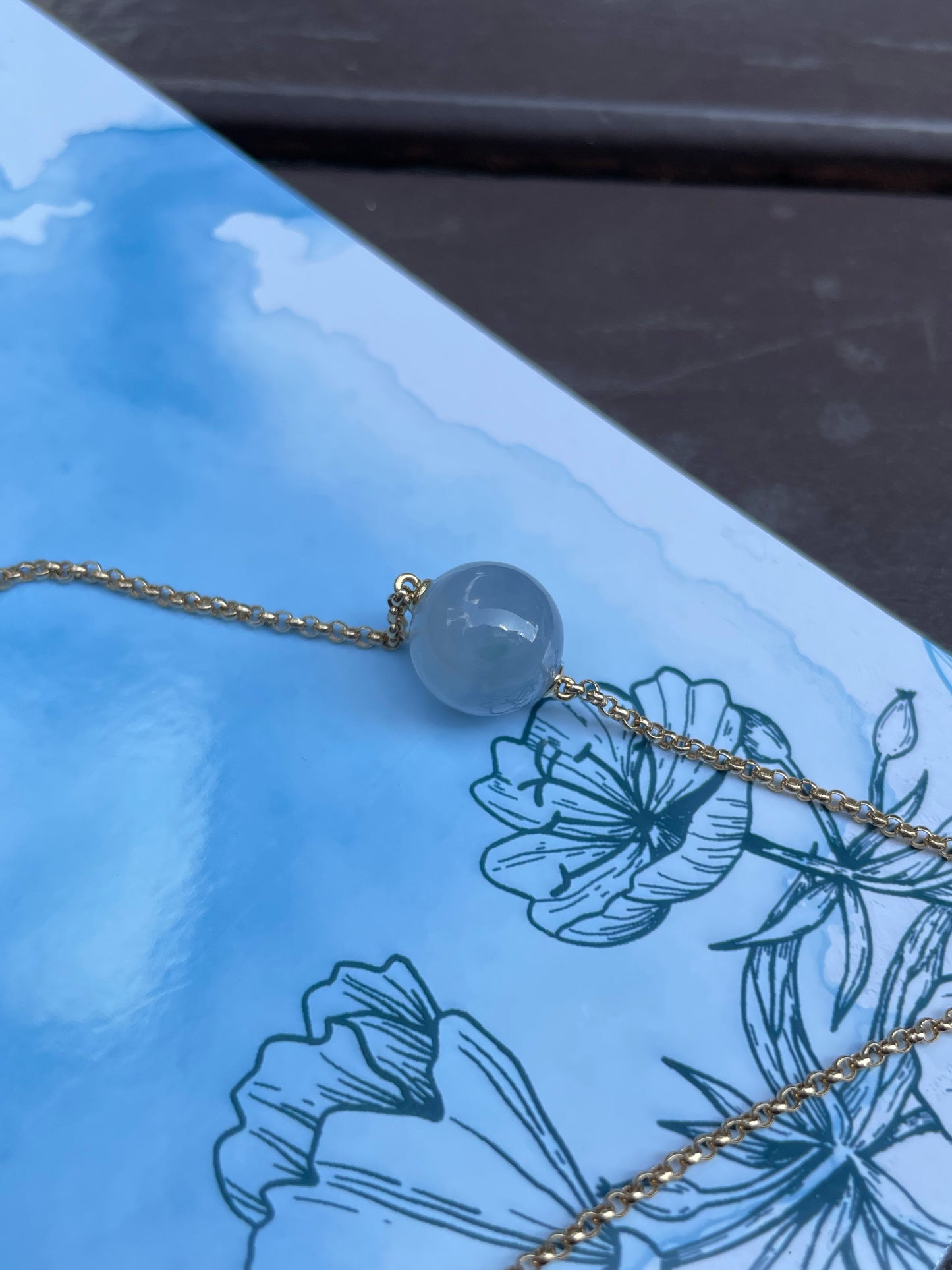 Lavender Jadeite Bead Necklace (NJN003)