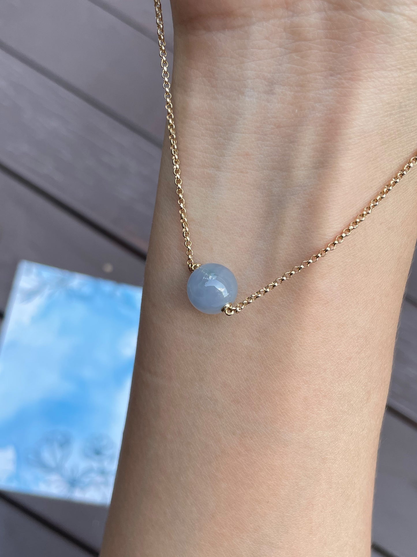 Lavender Jadeite Bead Necklace (NJN003)