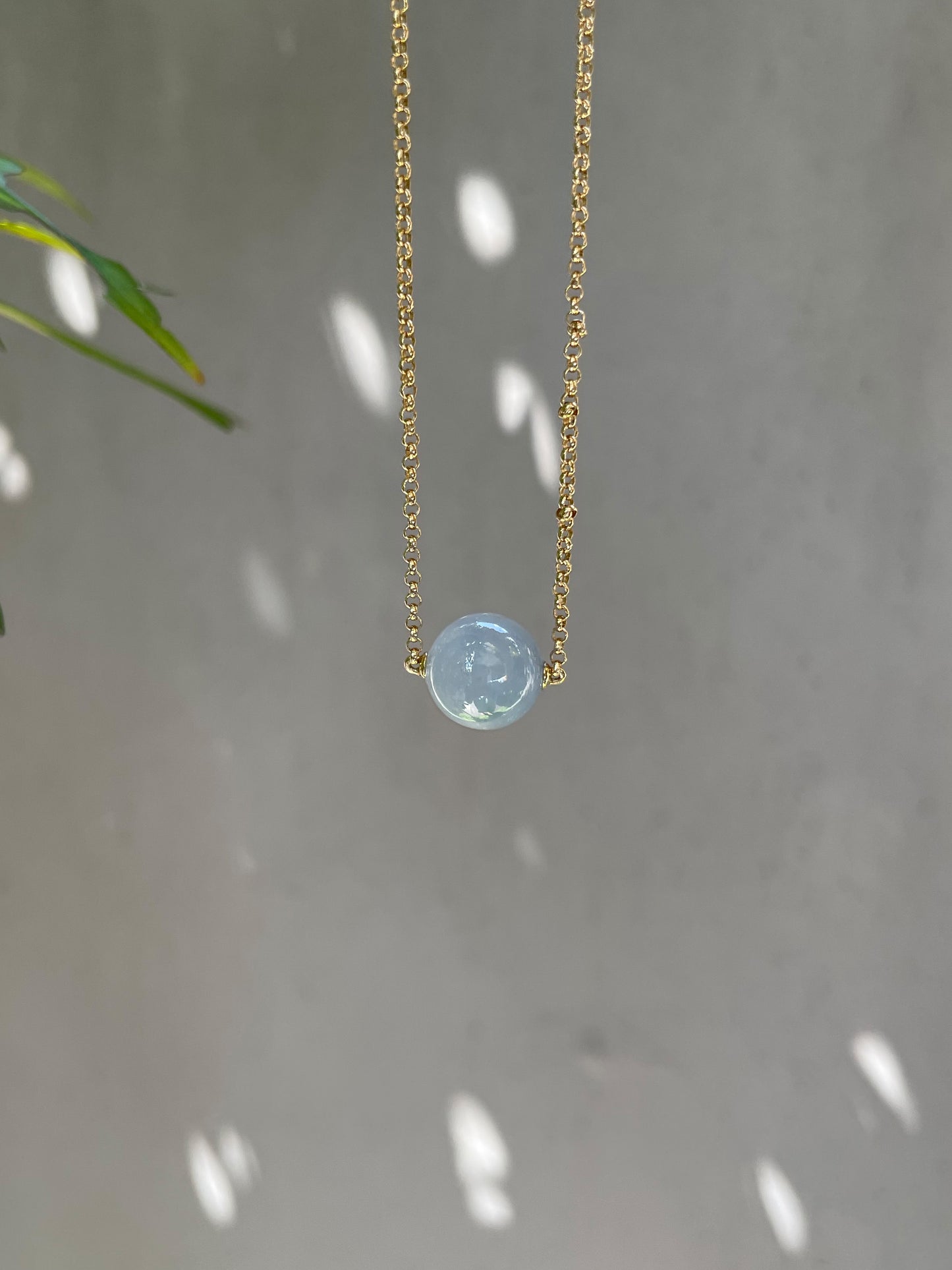 Lavender Jadeite Bead Necklace (NJN003)