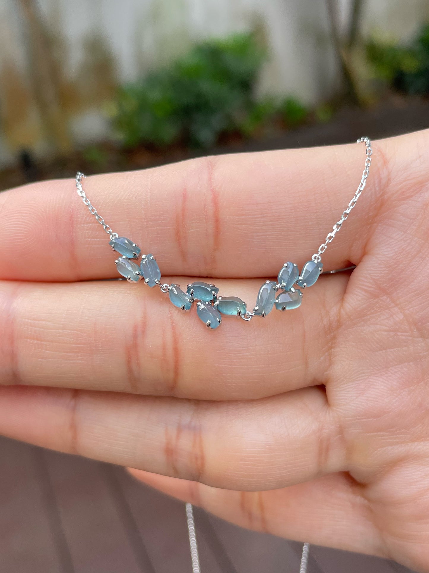 Icy Blue Jade Necklace (NJN021)