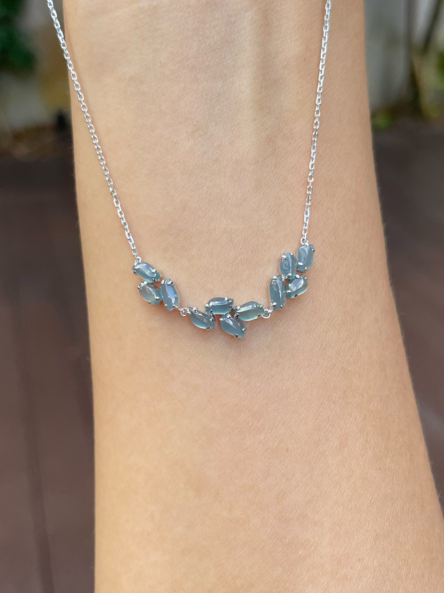 Icy Blue Jade Necklace (NJN021)