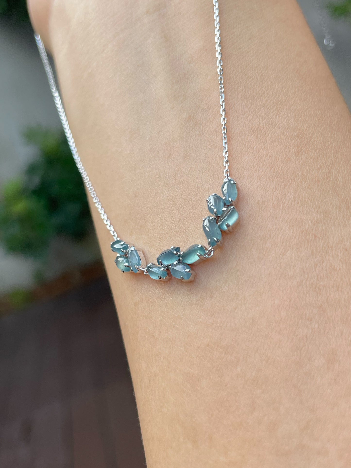 Icy Blue Jade Necklace (NJN021)
