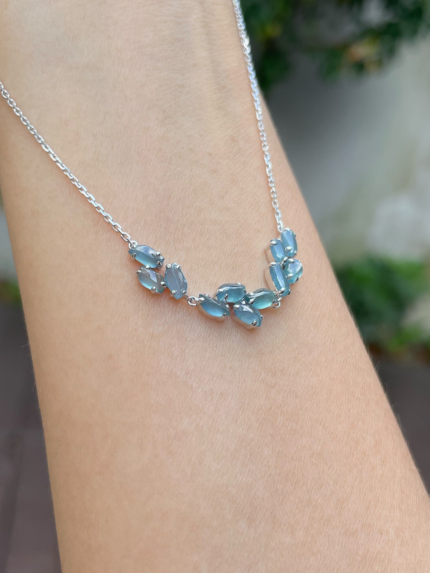 Icy Blue Jade Necklace (NJN021)
