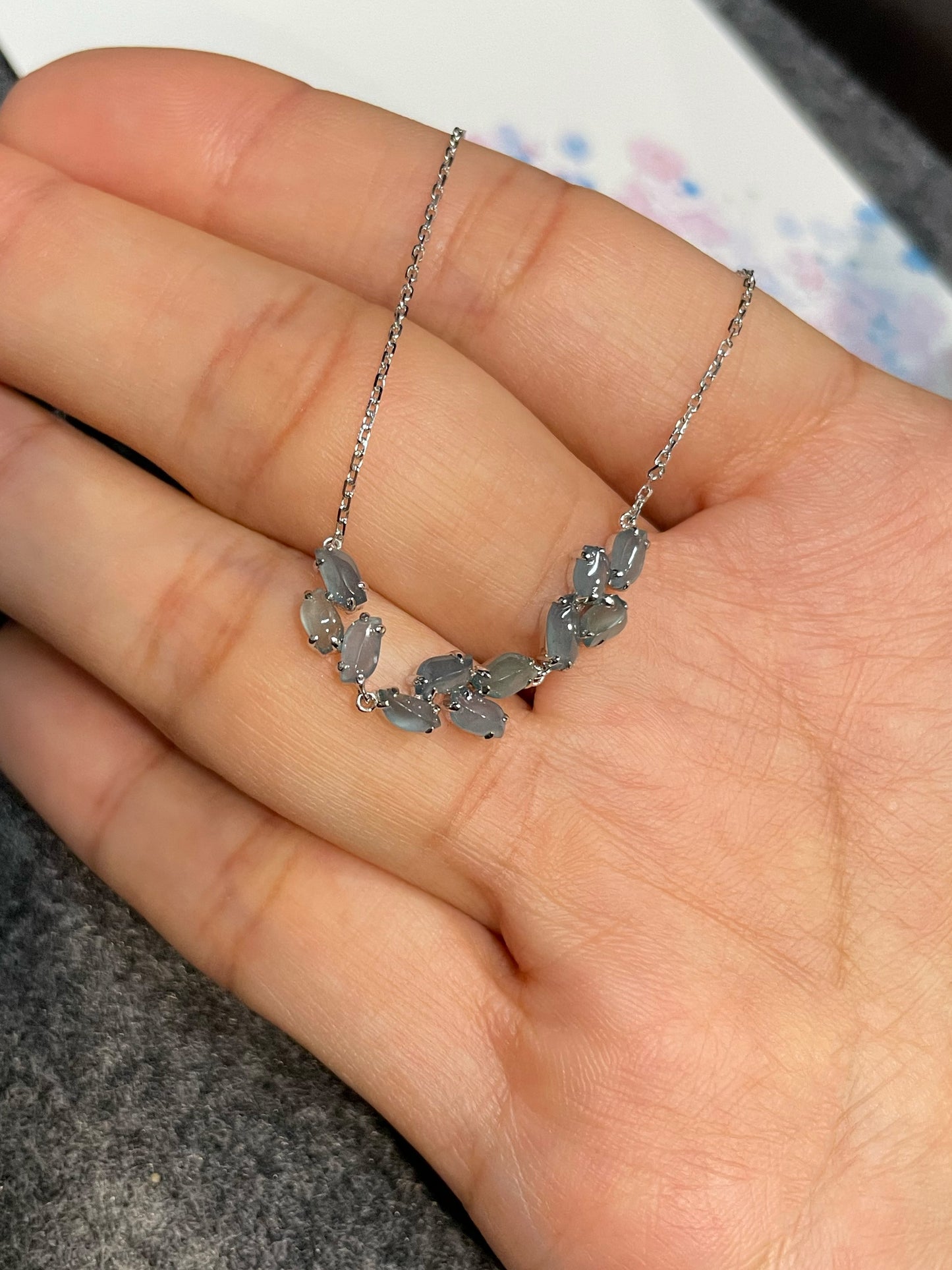 Icy Blue Jade Necklace (NJN021)