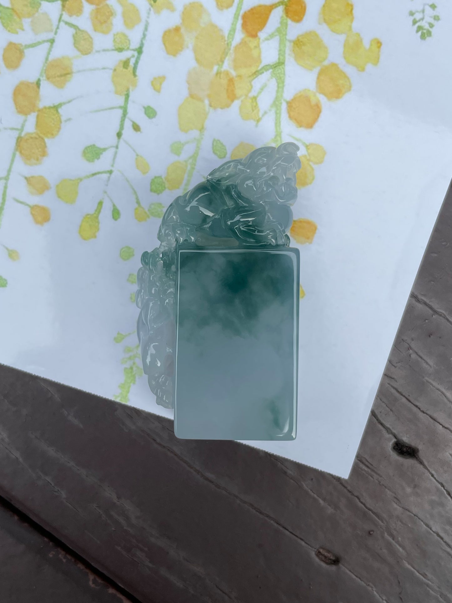 Jade Seal / Stamp - Pixiu Carving (NJO002)
