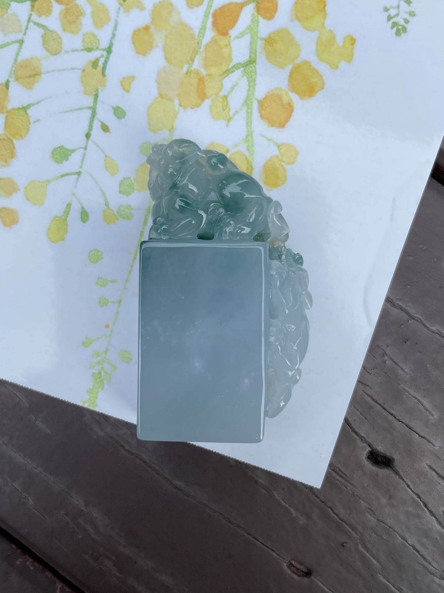 Jade Seal / Stamp - Pixiu Carving (NJO002)