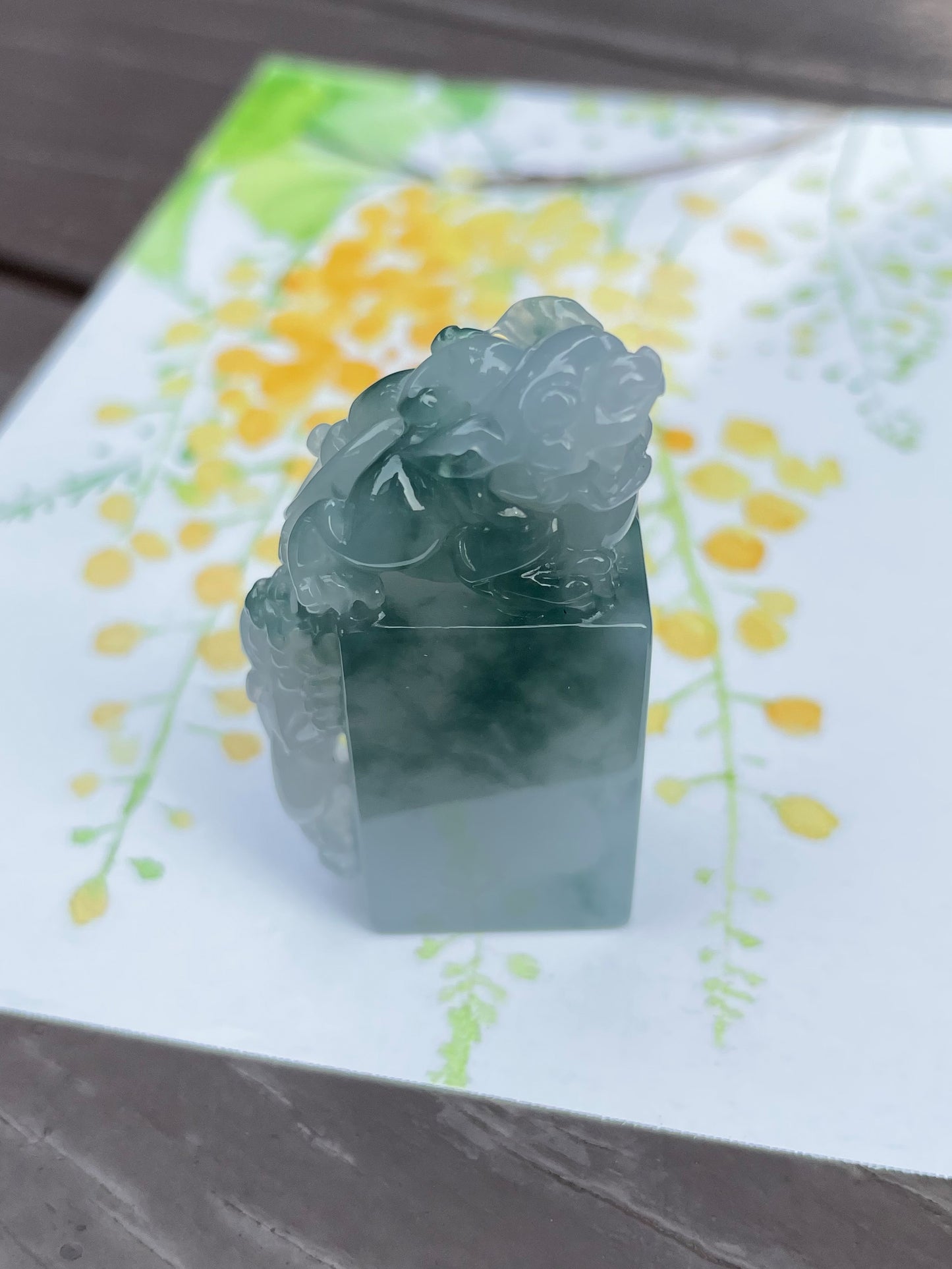 Jade Seal / Stamp - Pixiu Carving (NJO002)