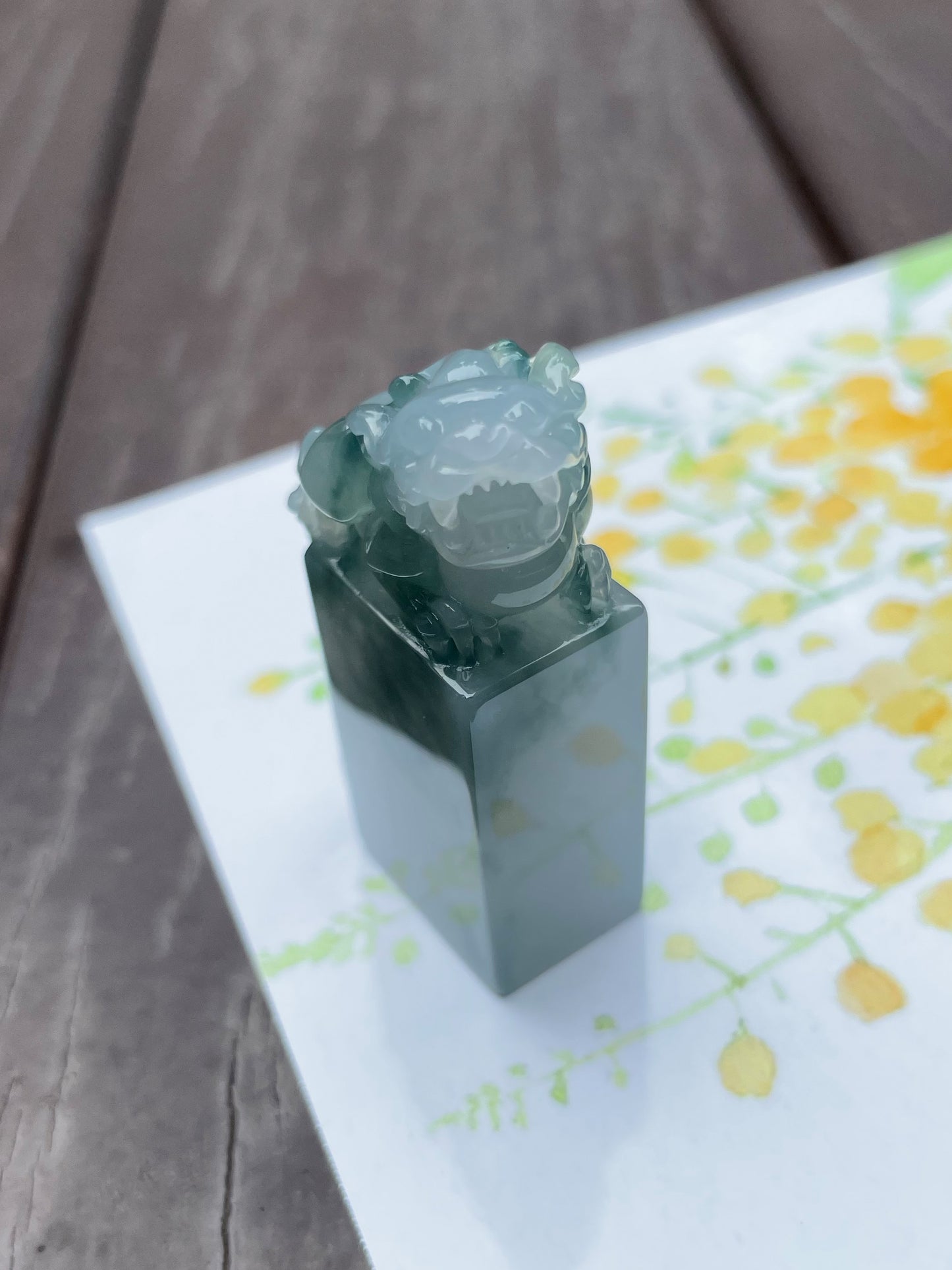 Jade Seal / Stamp - Pixiu Carving (NJO002)