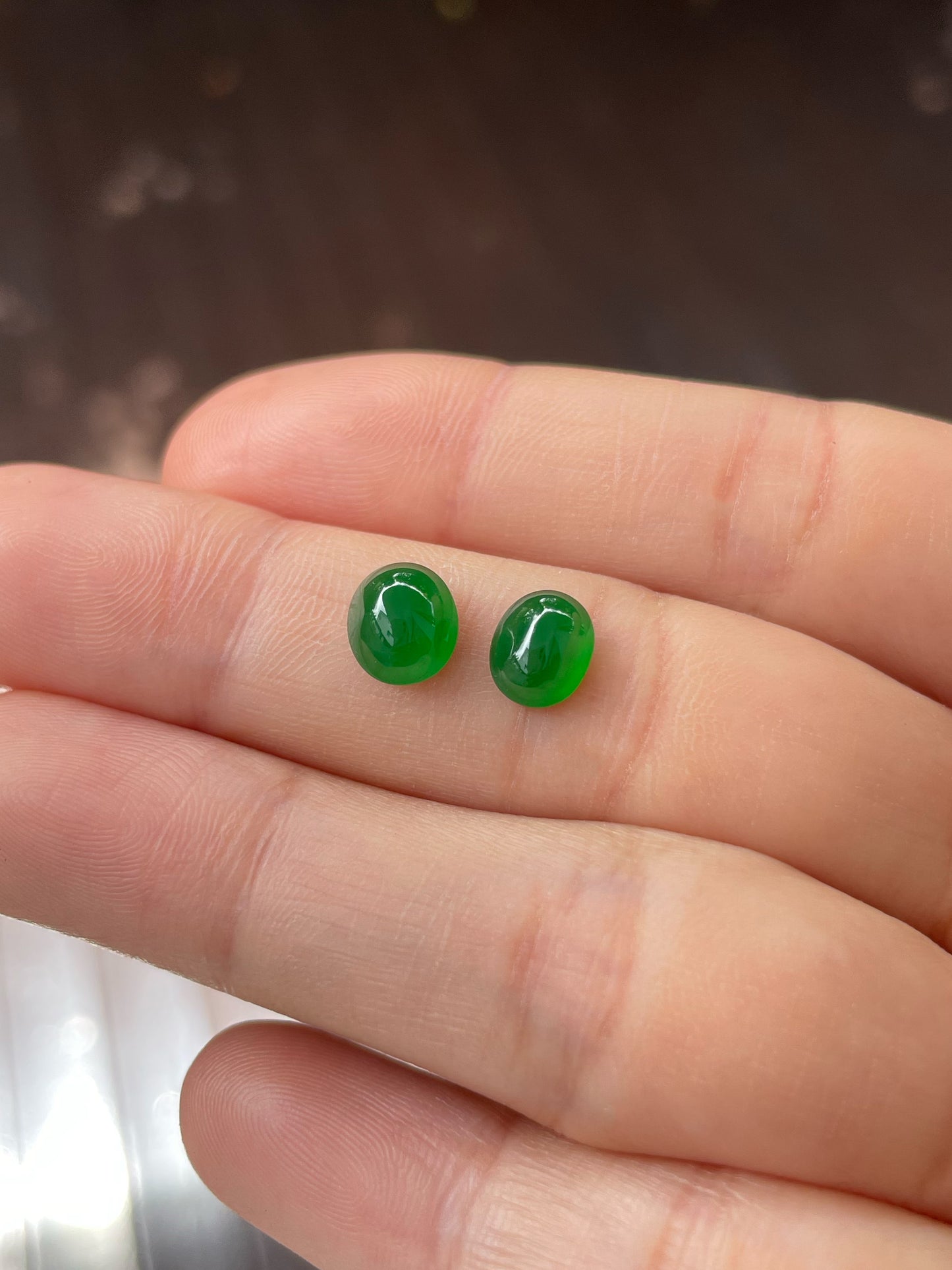 Green Cabochons Jadeite Pendant (NJP055)